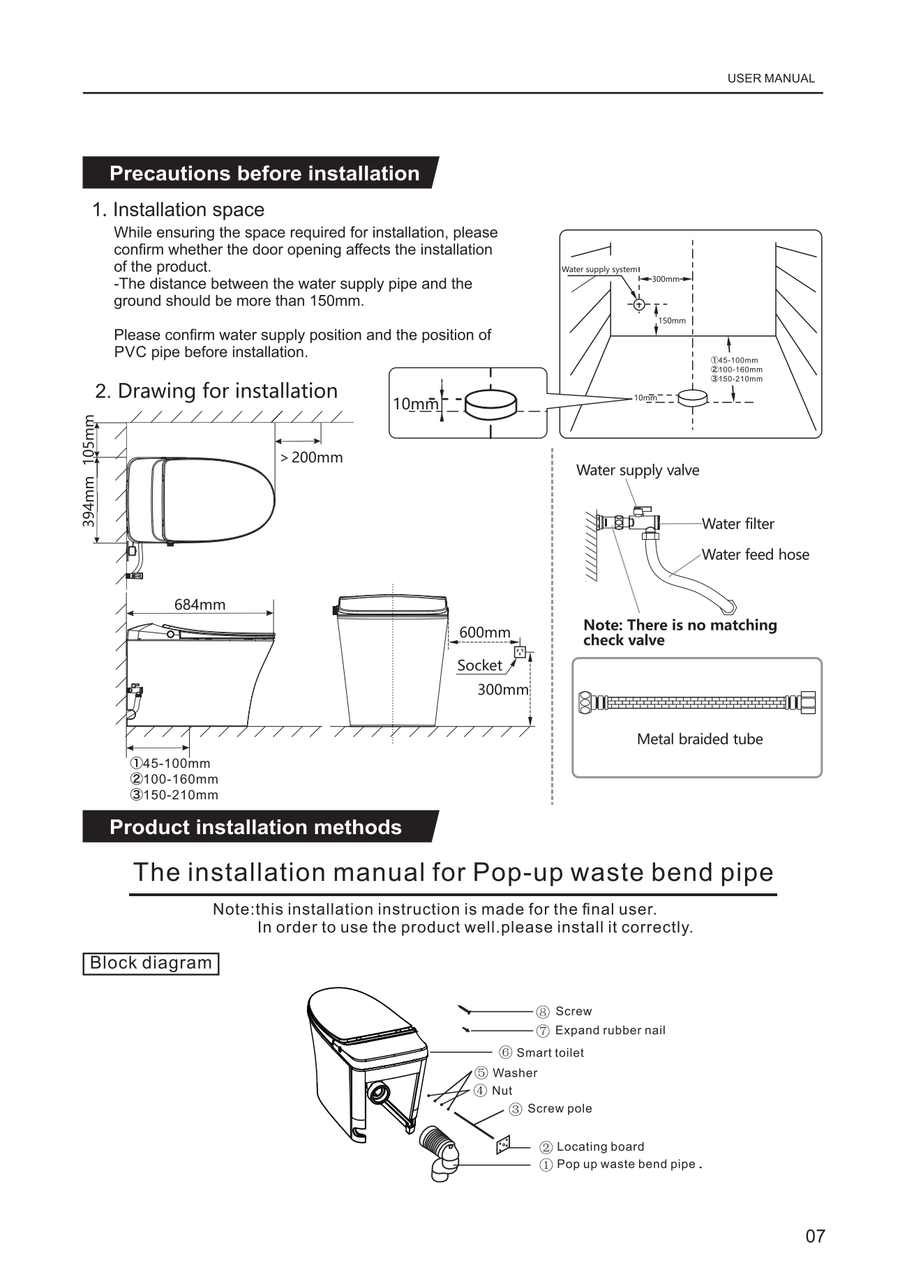 Lukka Lesbos Back to Wall Smart Toilet LK-LS318SMWFP
