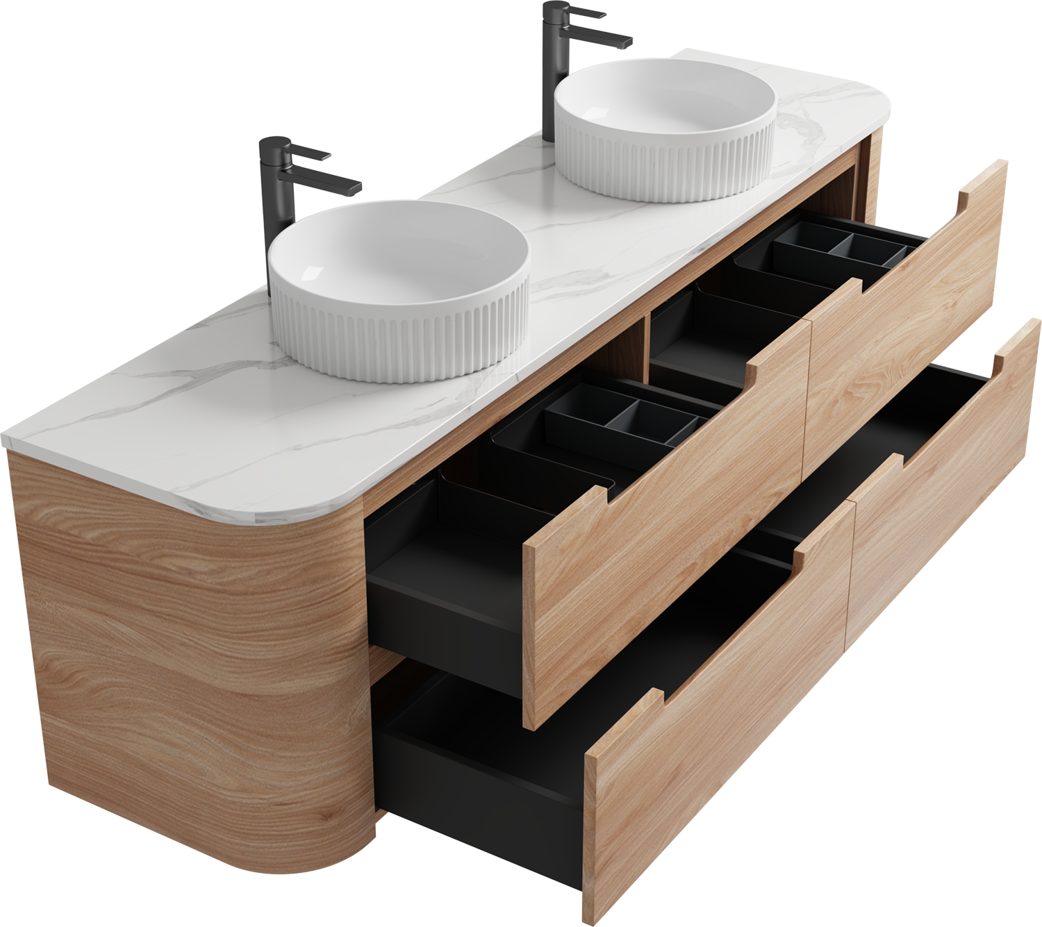 Aulic Briony 1800mm Wall Hung Double Bowl