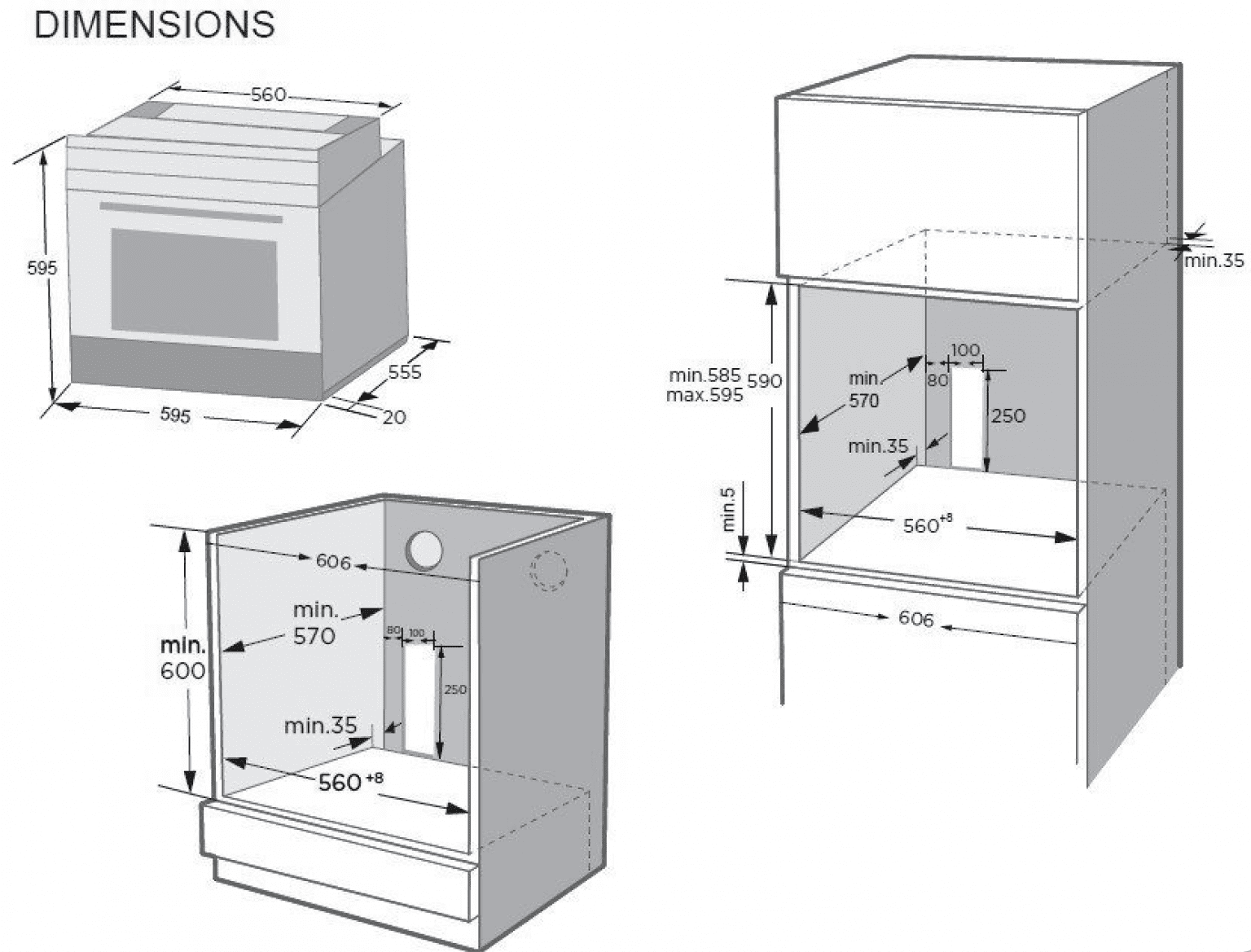 Kleenmaid 60cm Multifunction Wall Oven KCOMF6010
