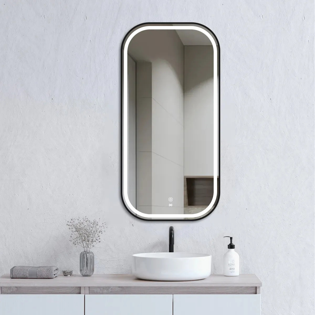Otti Newport Metal Frame Mirror Soft Square - LED-SQM9045