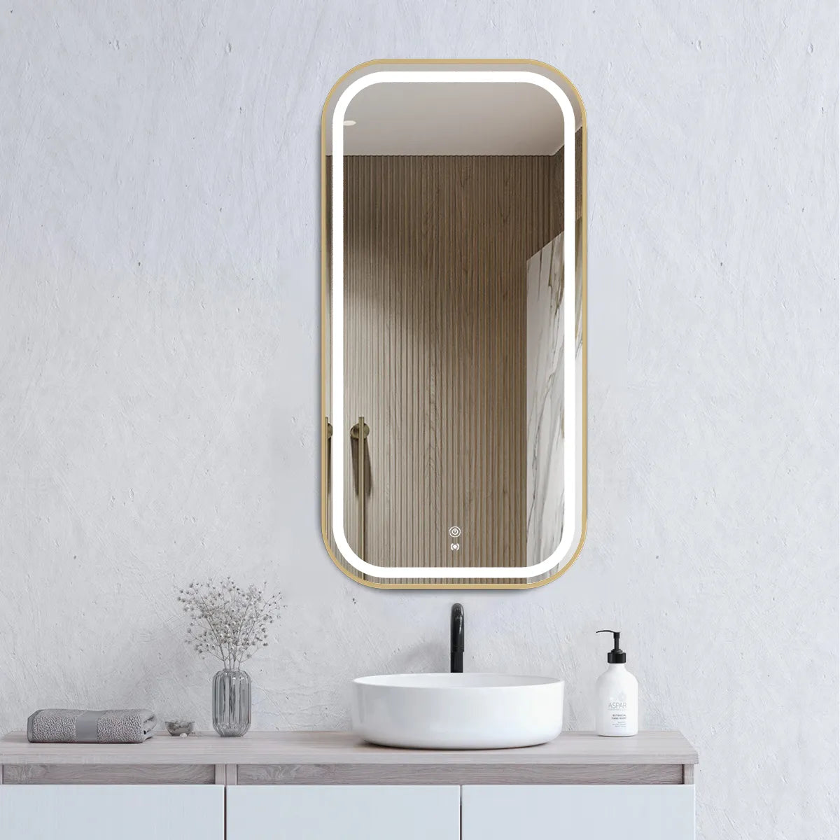 Otti Newport Metal Frame Mirror Soft Square - LED-SQM9045