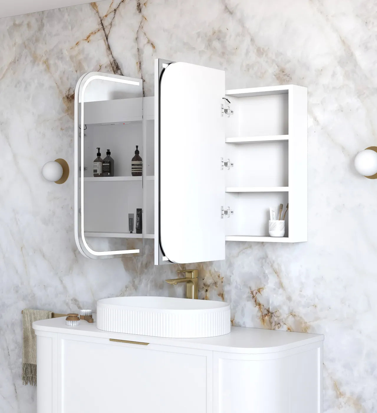 Otti LED Newport Shaving Cabinet - Premium Edition LED-SSQ1275-VP