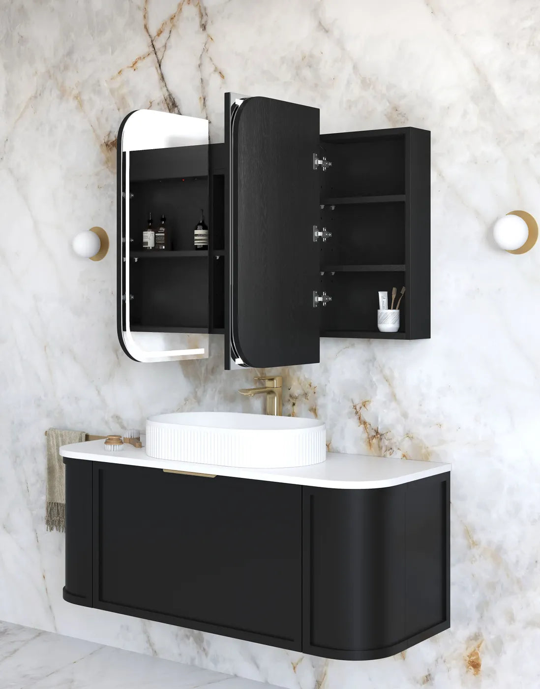 Otti LED Newport Shaving Cabinet - Premium Edition LED-SSQ1275-VP