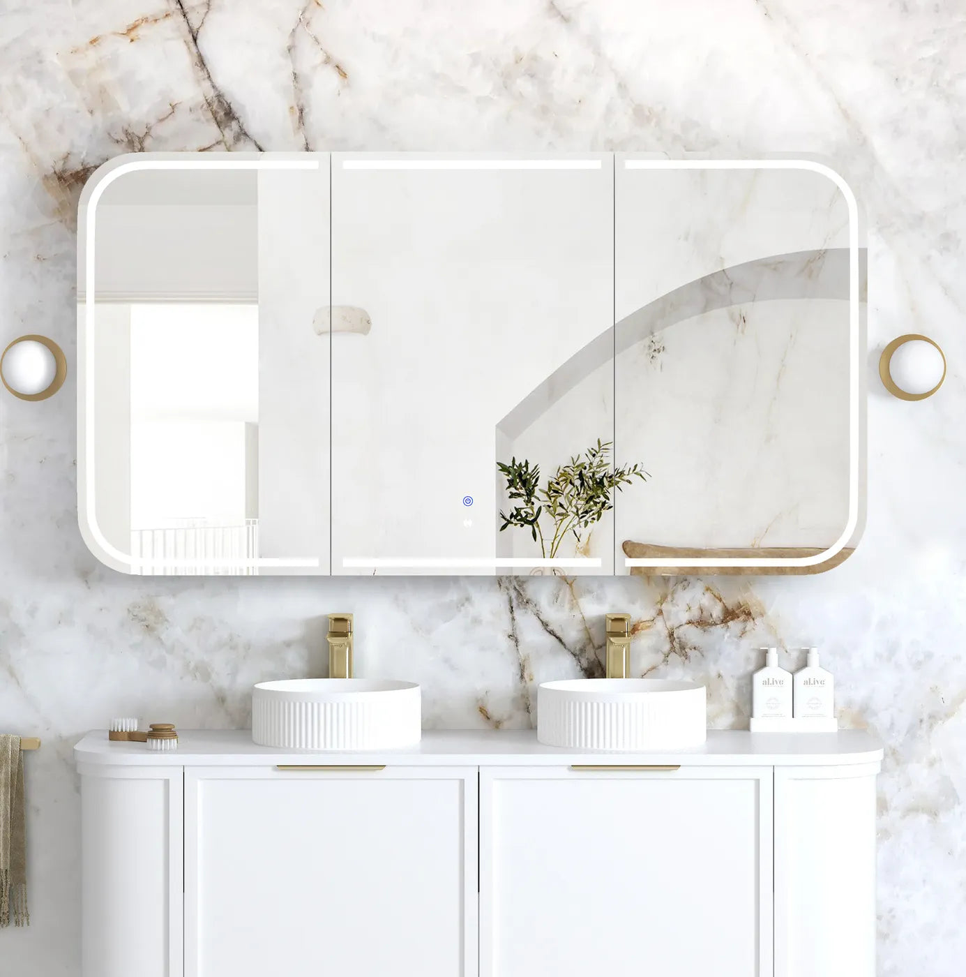 Otti LED Newport Shaving Cabinet - Premium Edition LED-SSQ1575-VP