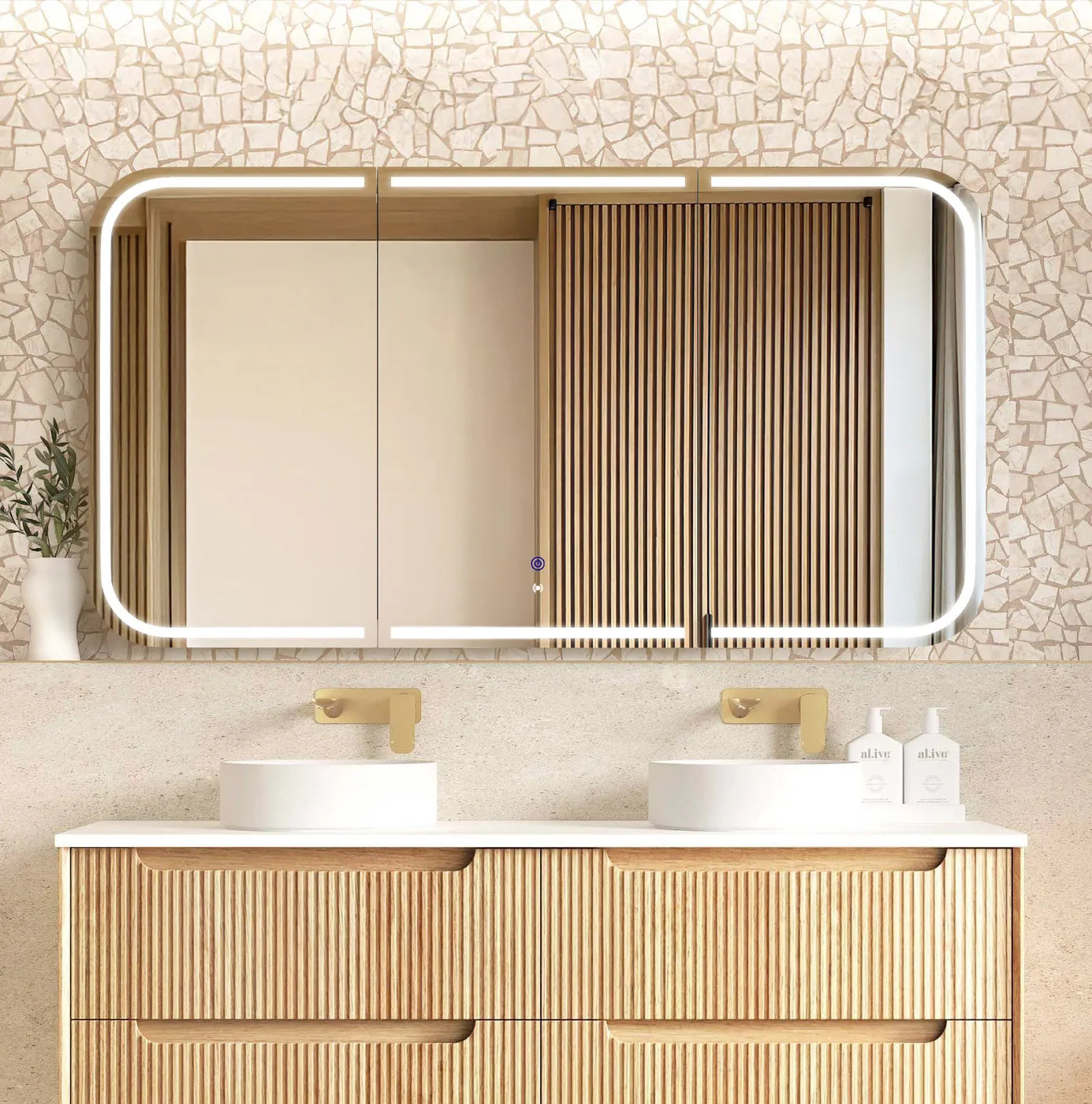 Otti LED Newport Shaving Cabinet - Premium Edition LED-SSQ1575-VP