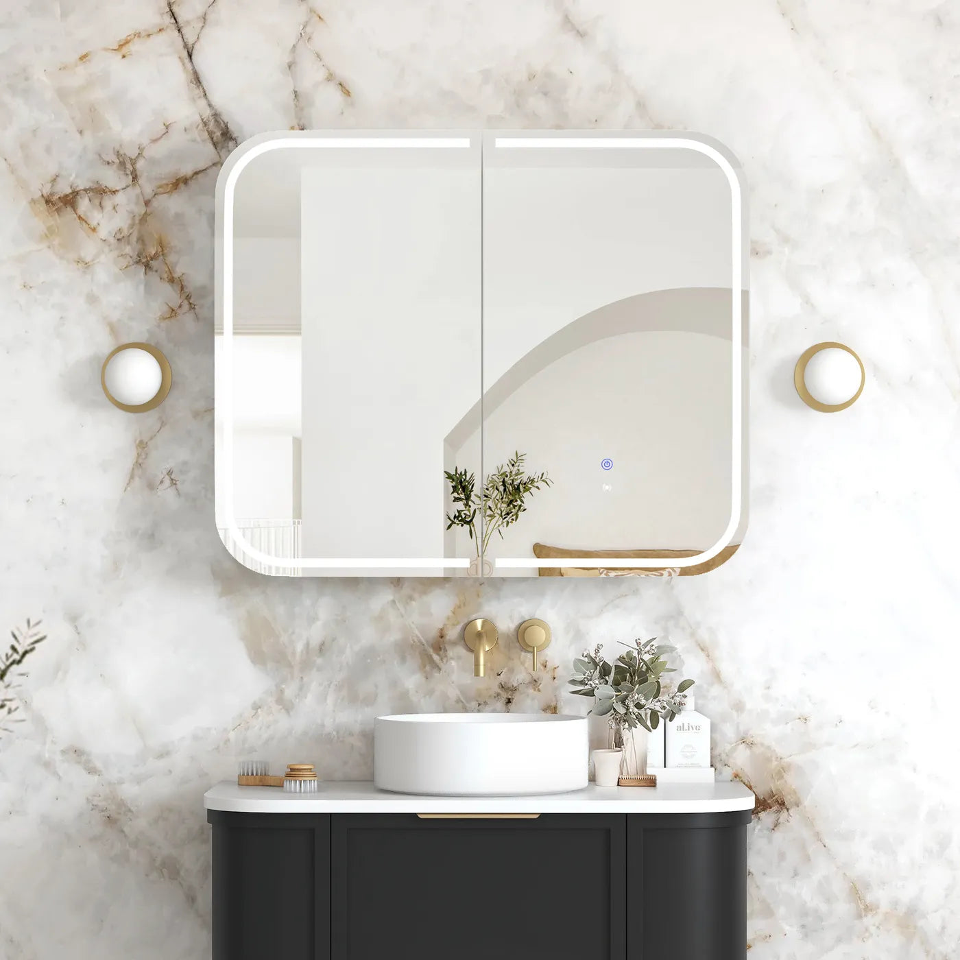 Otti LED Newport Shaving Cabinet - Premium Edition LED-SSQ9075-VP
