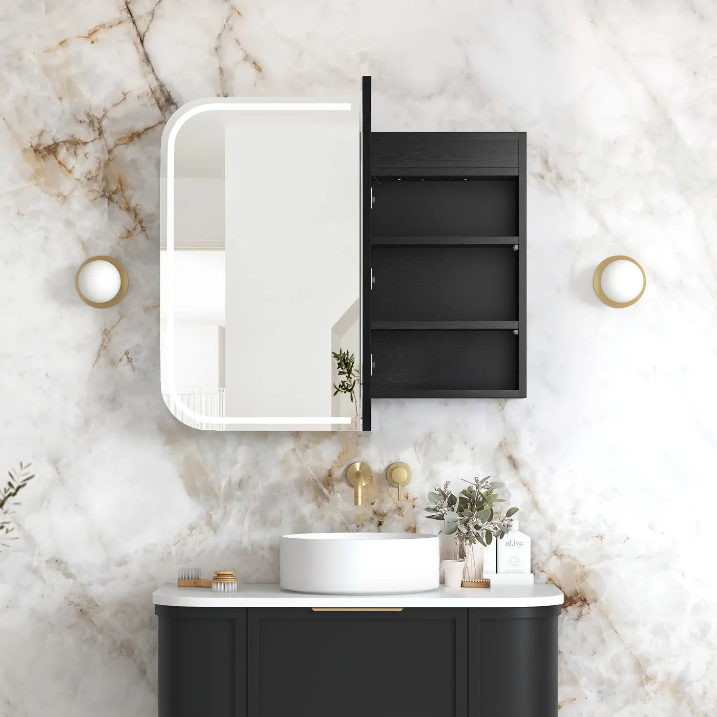 Otti LED Newport Shaving Cabinet - Premium Edition LED-SSQ9075-VP