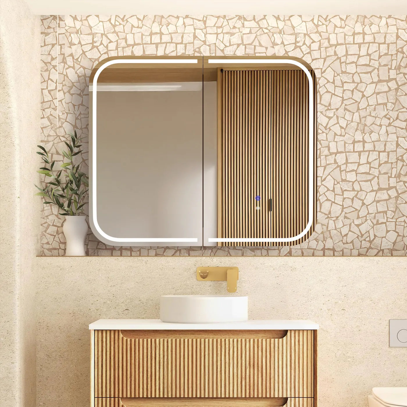 Otti LED Newport Shaving Cabinet - Premium Edition LED-SSQ9075-VP