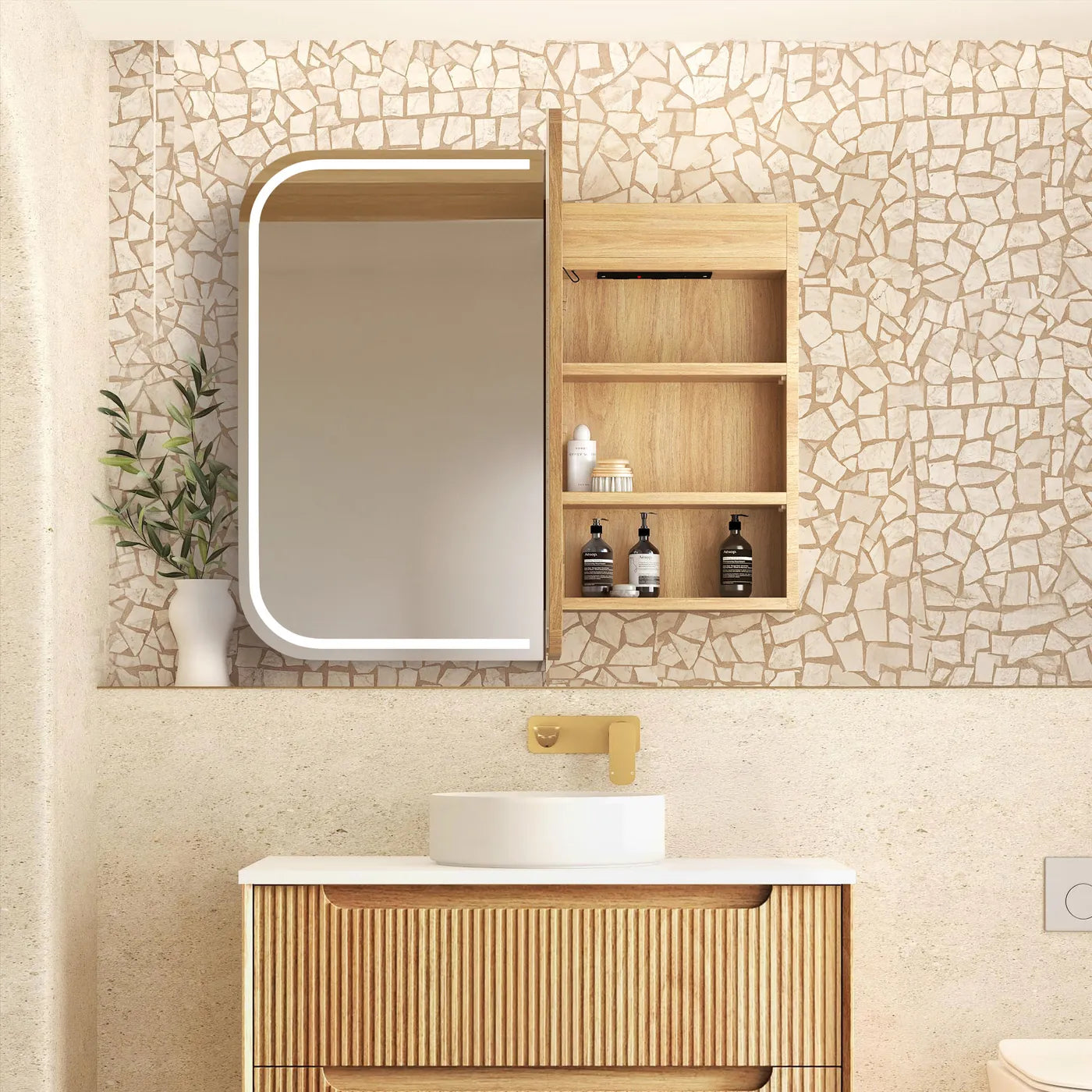 Otti LED Newport Shaving Cabinet - Premium Edition LED-SSQ9075-VP