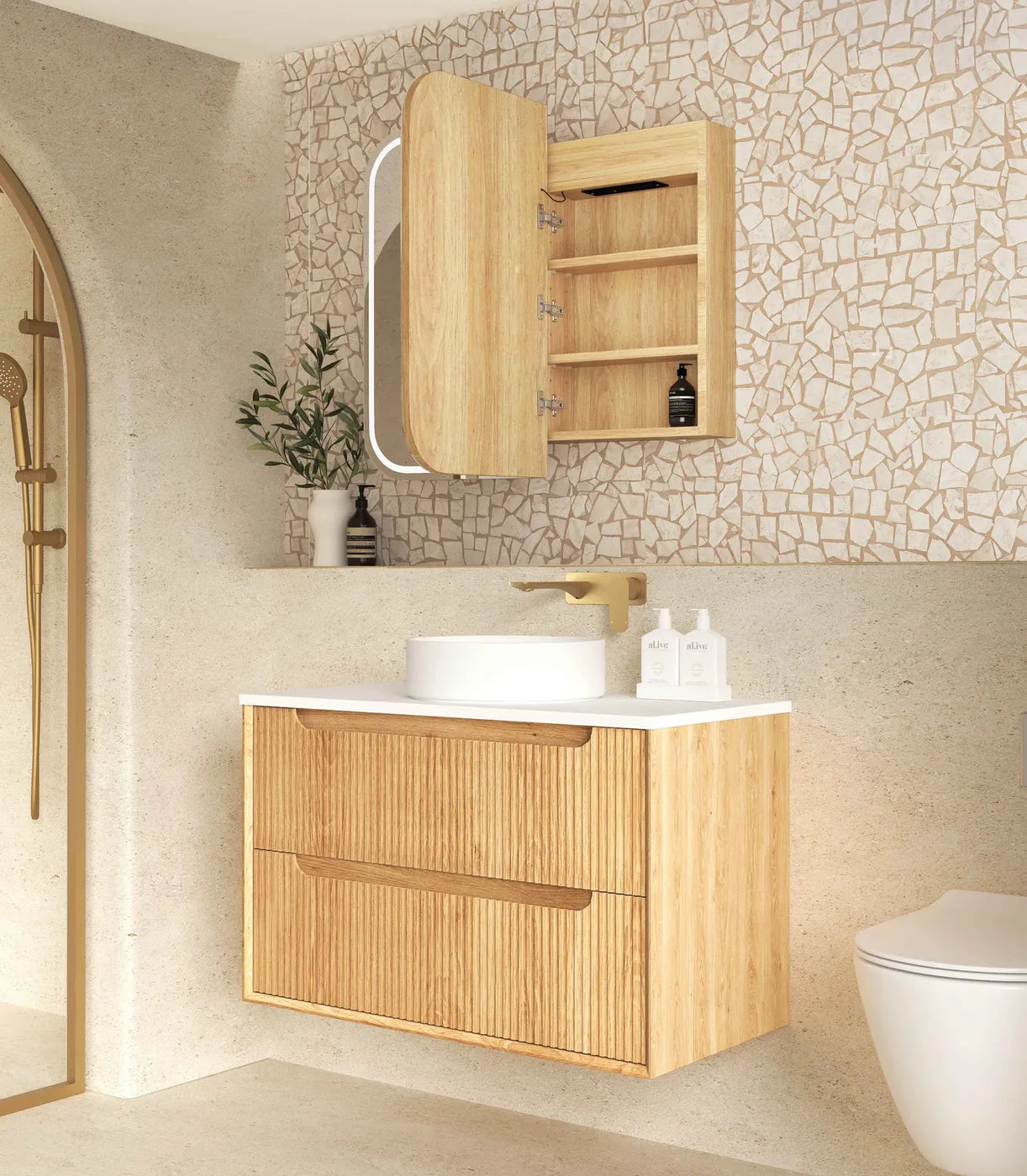 Otti LED Newport Shaving Cabinet - Premium Edition LED-SSQ9075-VP