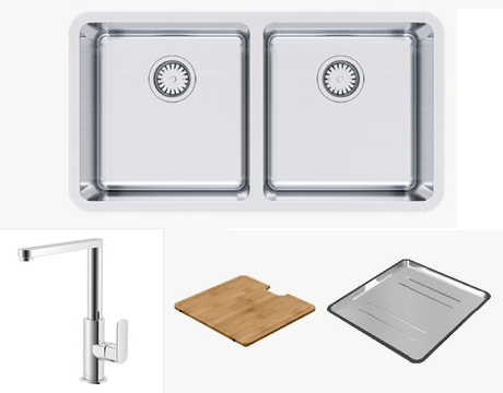 Abey Lago 200 Sink, Mixer and Accessories Package LG200UT5