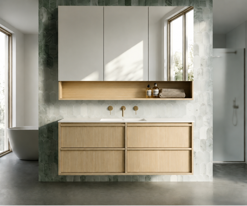 Lukka Ridgewood Modern All-Drawer 1200mm Single Bowl Wall Hung Vanity