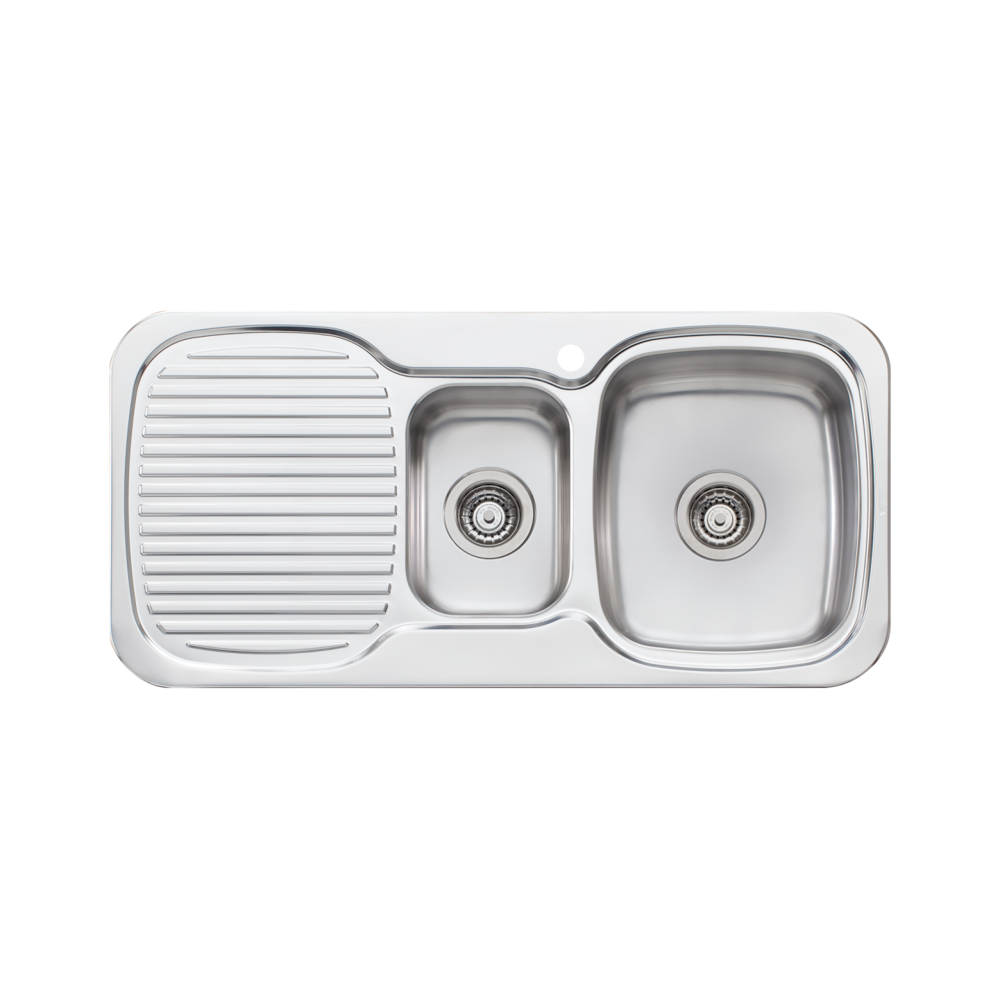 Oliveri Lakeland 1 & 1/2 Right Hand Bowl Sink with Drainer LL127