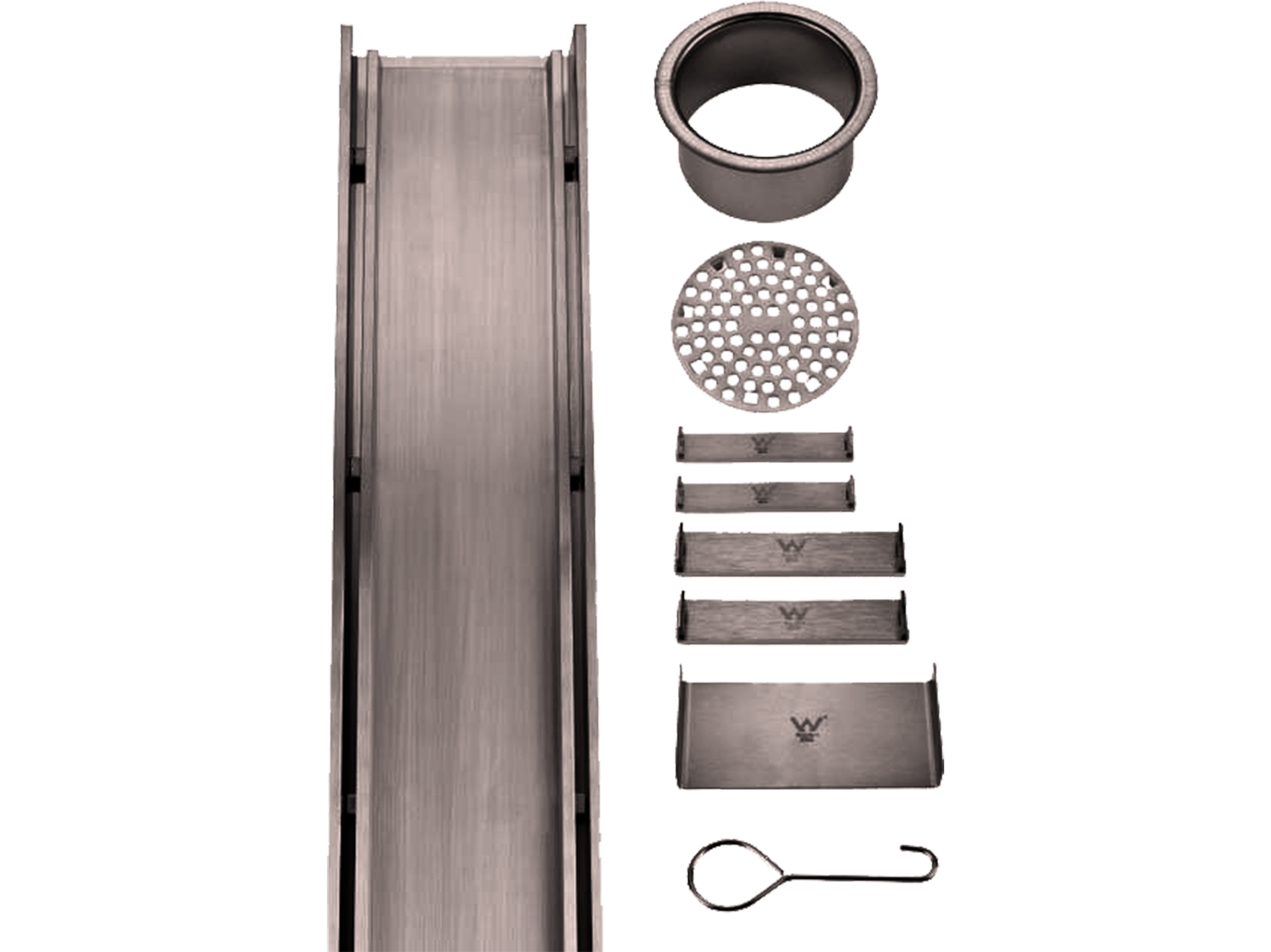 Lushh Custom SS316 Tile Insert Linear Floor Grate VII LS-316CUSTOM-V2