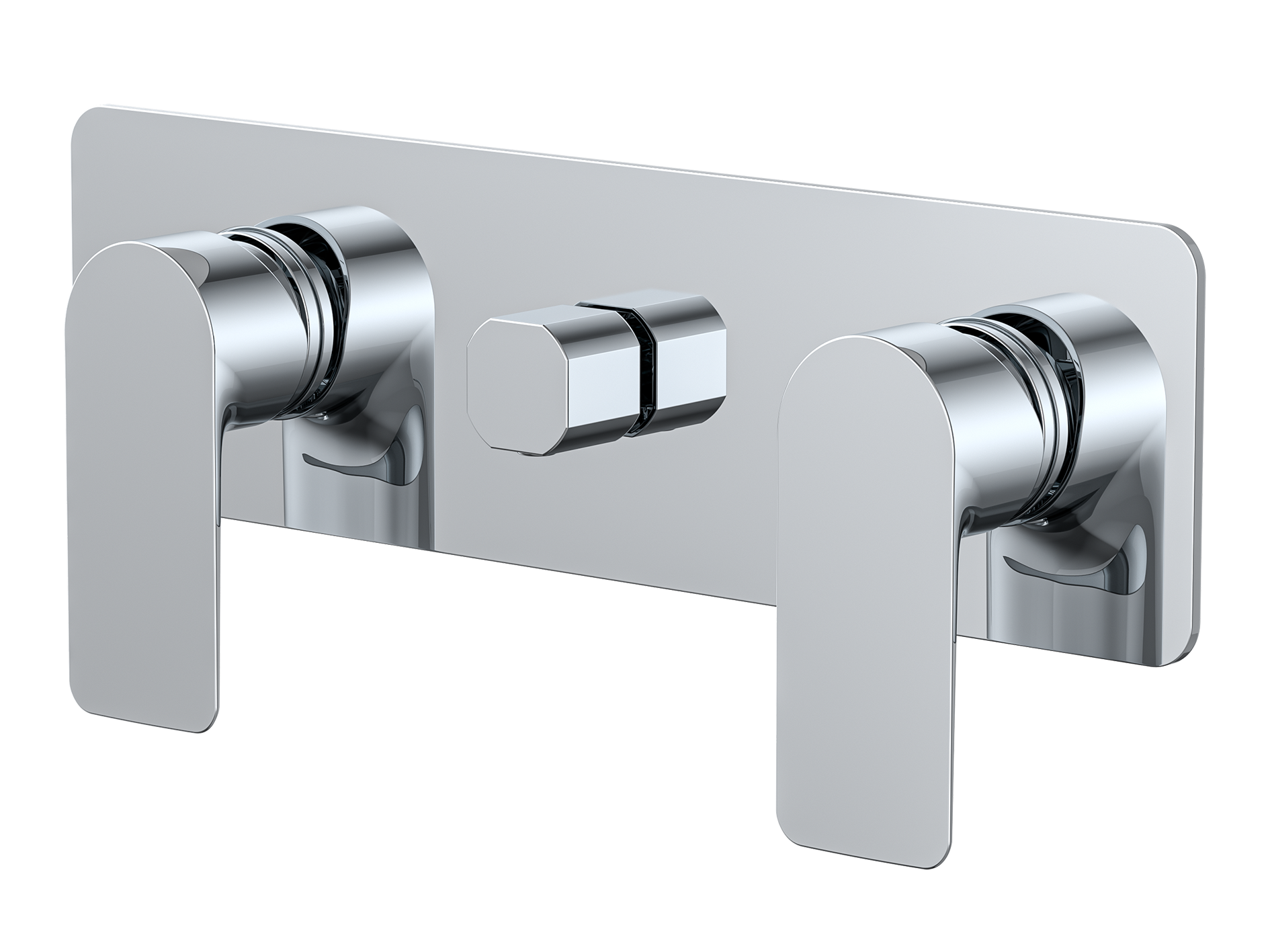 Ash Twin Shower / Bath Mixer with Centre Diverter LS-AH-308