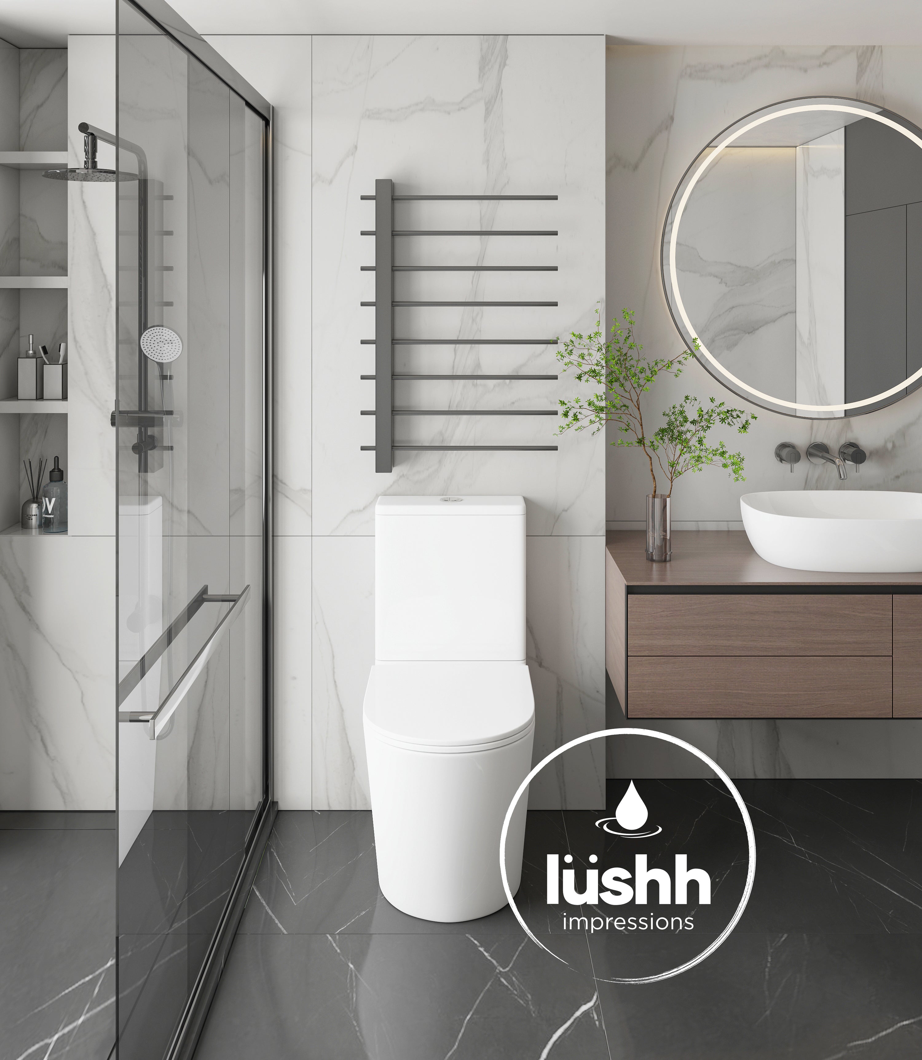 Lushh Grandiflora XL Back To Wall Toilet Suite