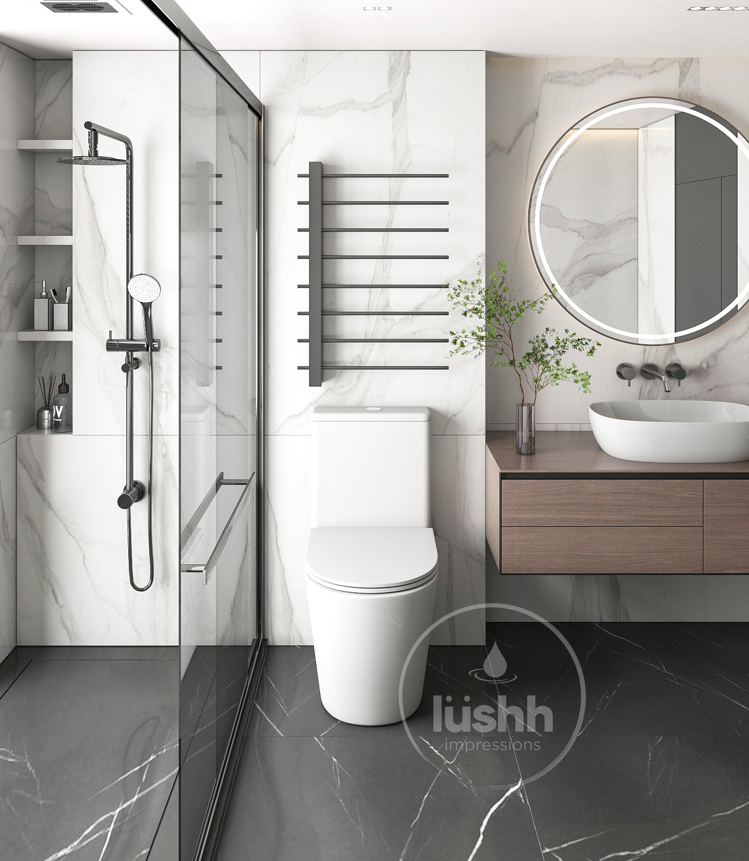 Lushh Lotus Accessible Back To Wall Toilet Suite LS-LO-BTW-88