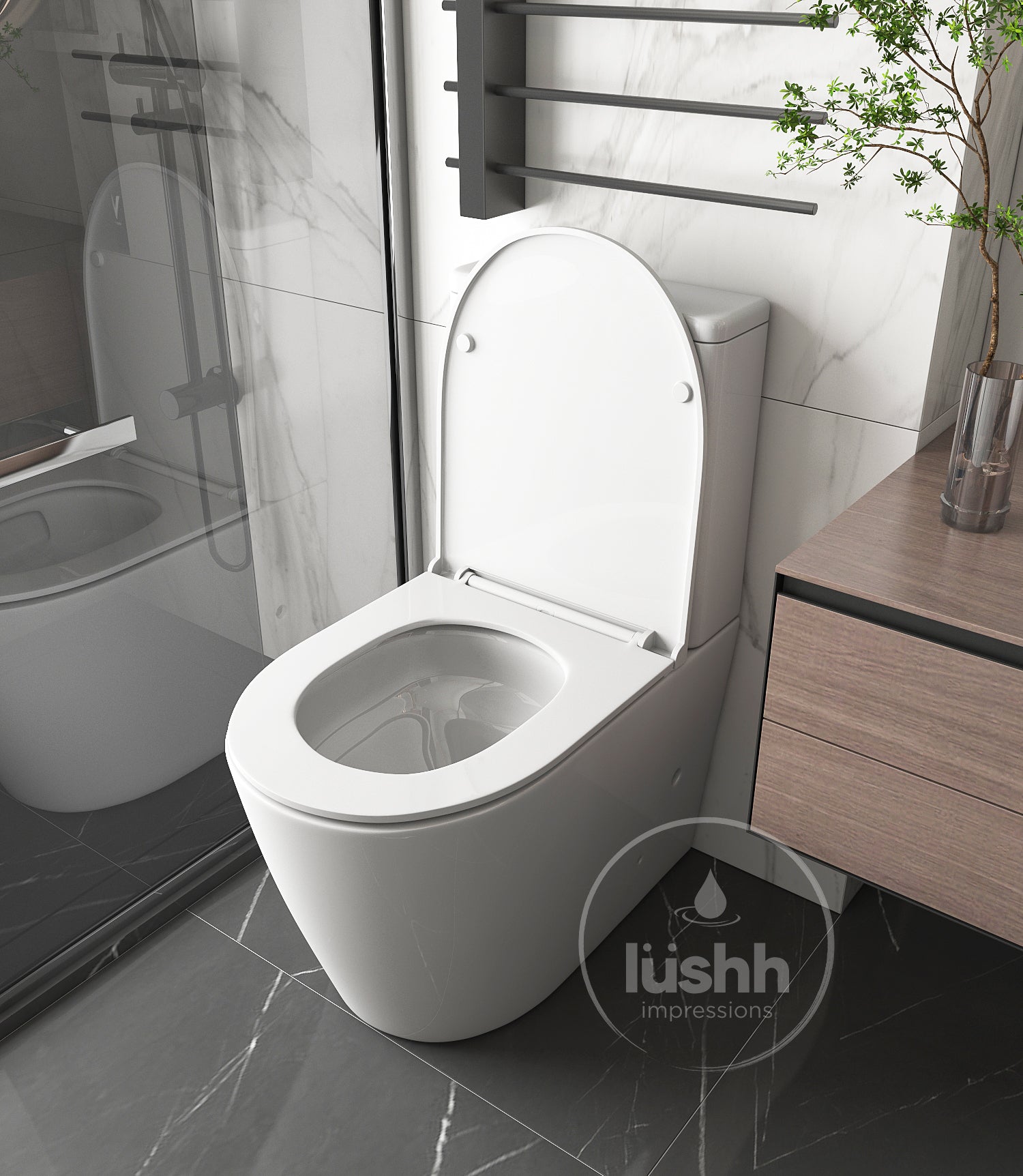 Lushh Lotus Accessible Back To Wall Toilet Suite LS-LO-BTW-88