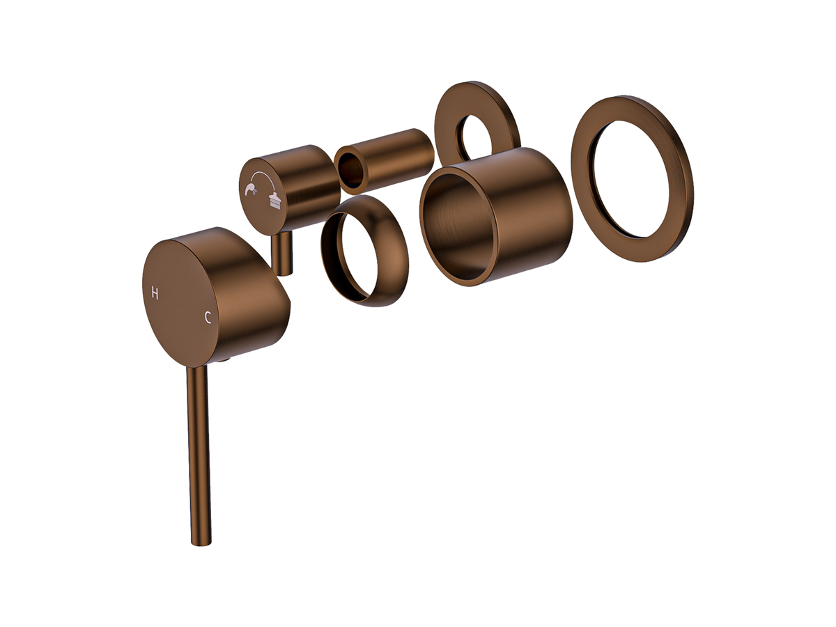 Maple Wall Diverter Shower/Bath Mixer Separate Plates