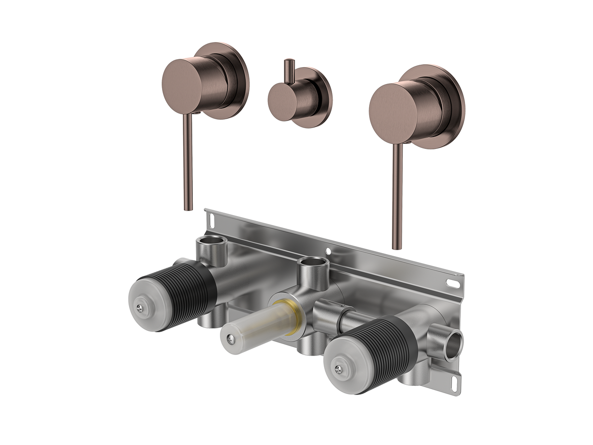 Maple Twin Shower / Bath Mixer with Centre Diverter LS-MP-308