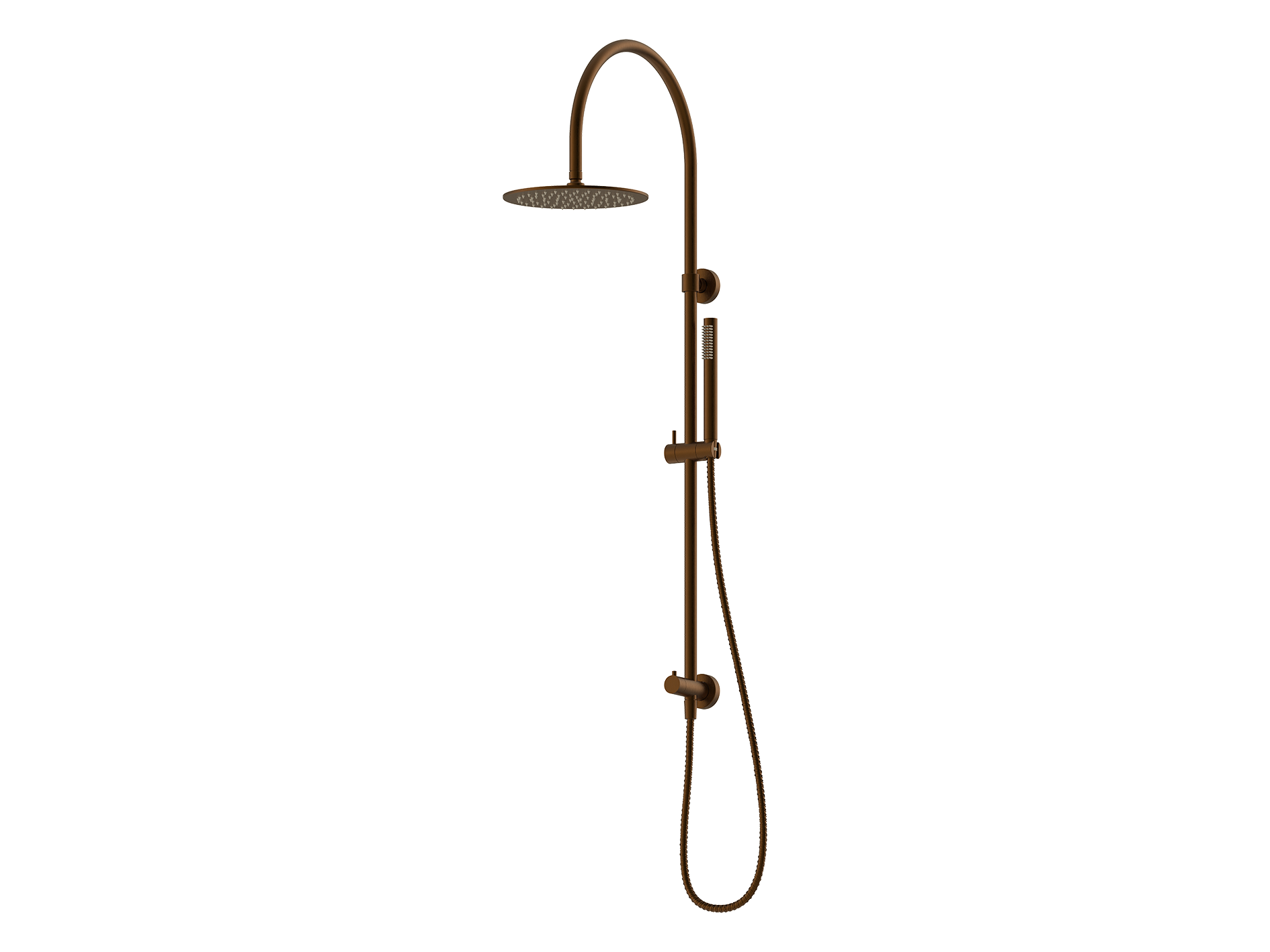 Lushh Maple Round Gooseneck Twin Shower II LS-MP-TSR1HG-V2