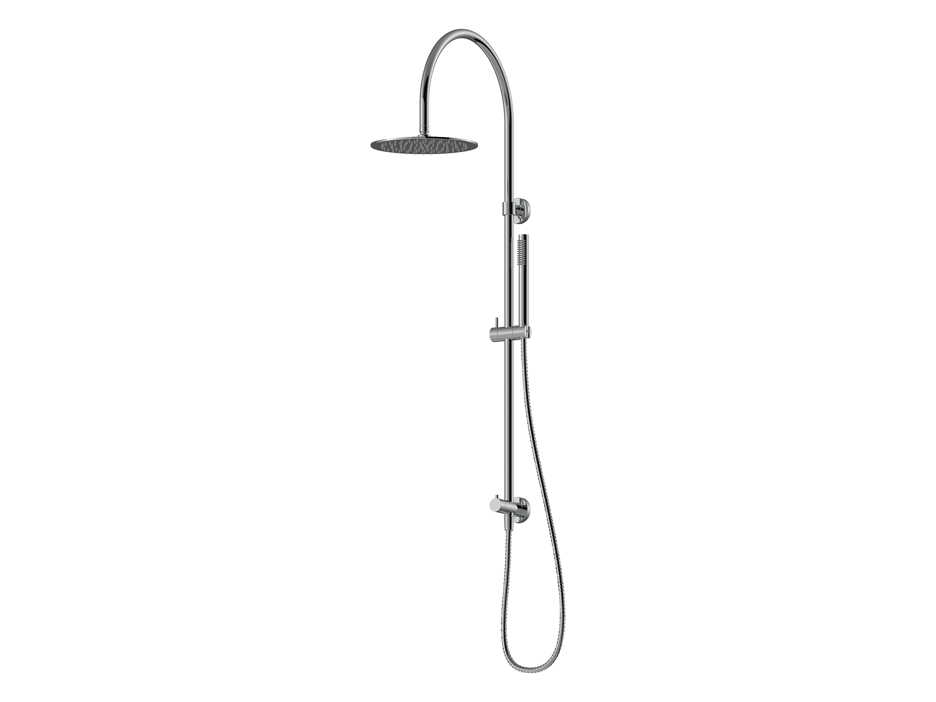 Lushh Maple Round Gooseneck Twin Shower II LS-MP-TSR1HG-V2