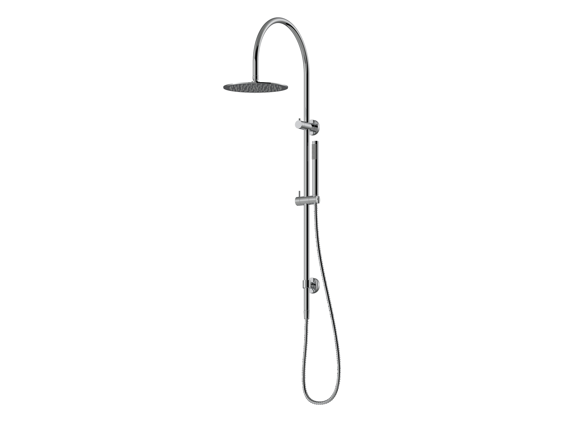 Lushh Maple Round Gooseneck Twin Shower II LS-MP-TSR1HG-V2