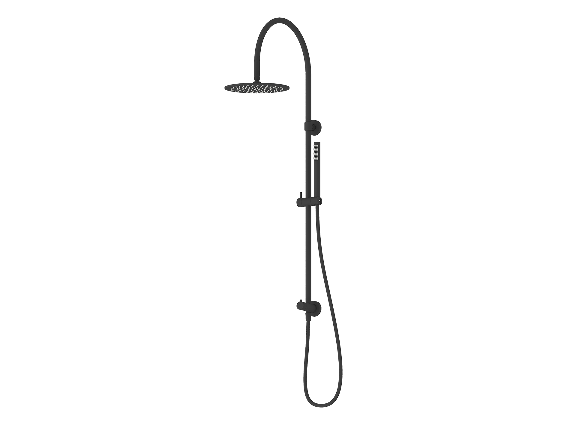 Lushh Maple Round Gooseneck Twin Shower II LS-MP-TSR1HG-V2