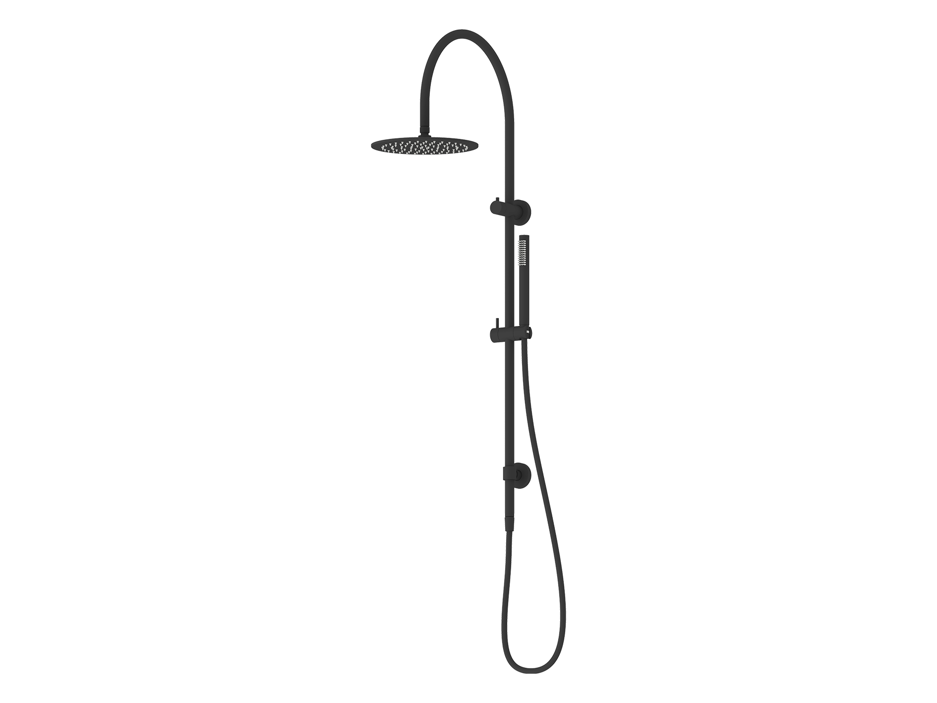 Lushh Maple Round Gooseneck Twin Shower II LS-MP-TSR1HG-V2