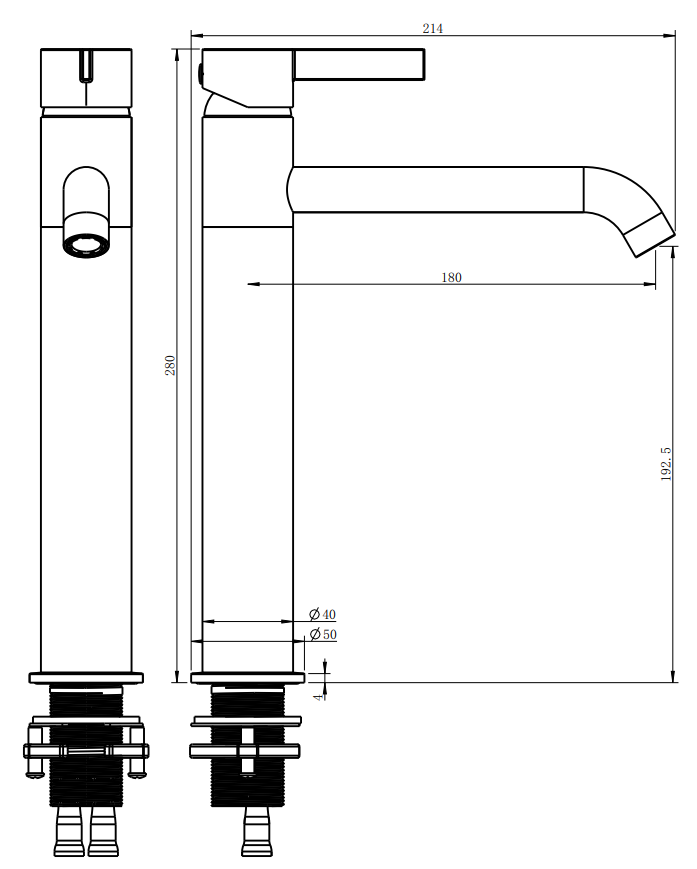 Lushh Sakura Vessel Mixer LS-SA-302