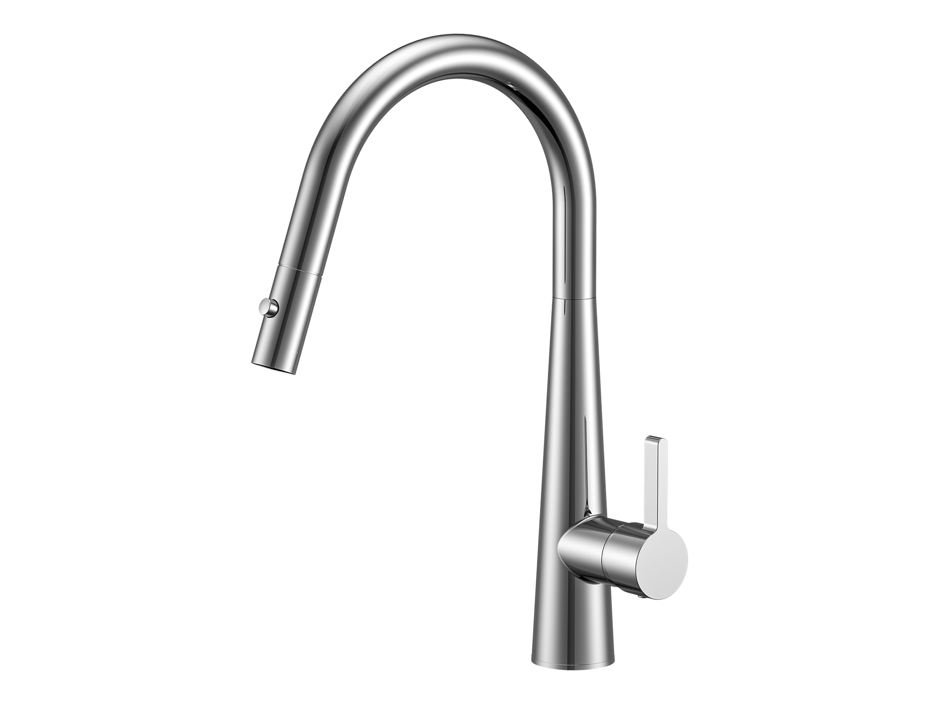 Lushh Sakura Belle Gooseneck Pullout Sink Mixer with Vegie Spray LS-SAB-POSMV