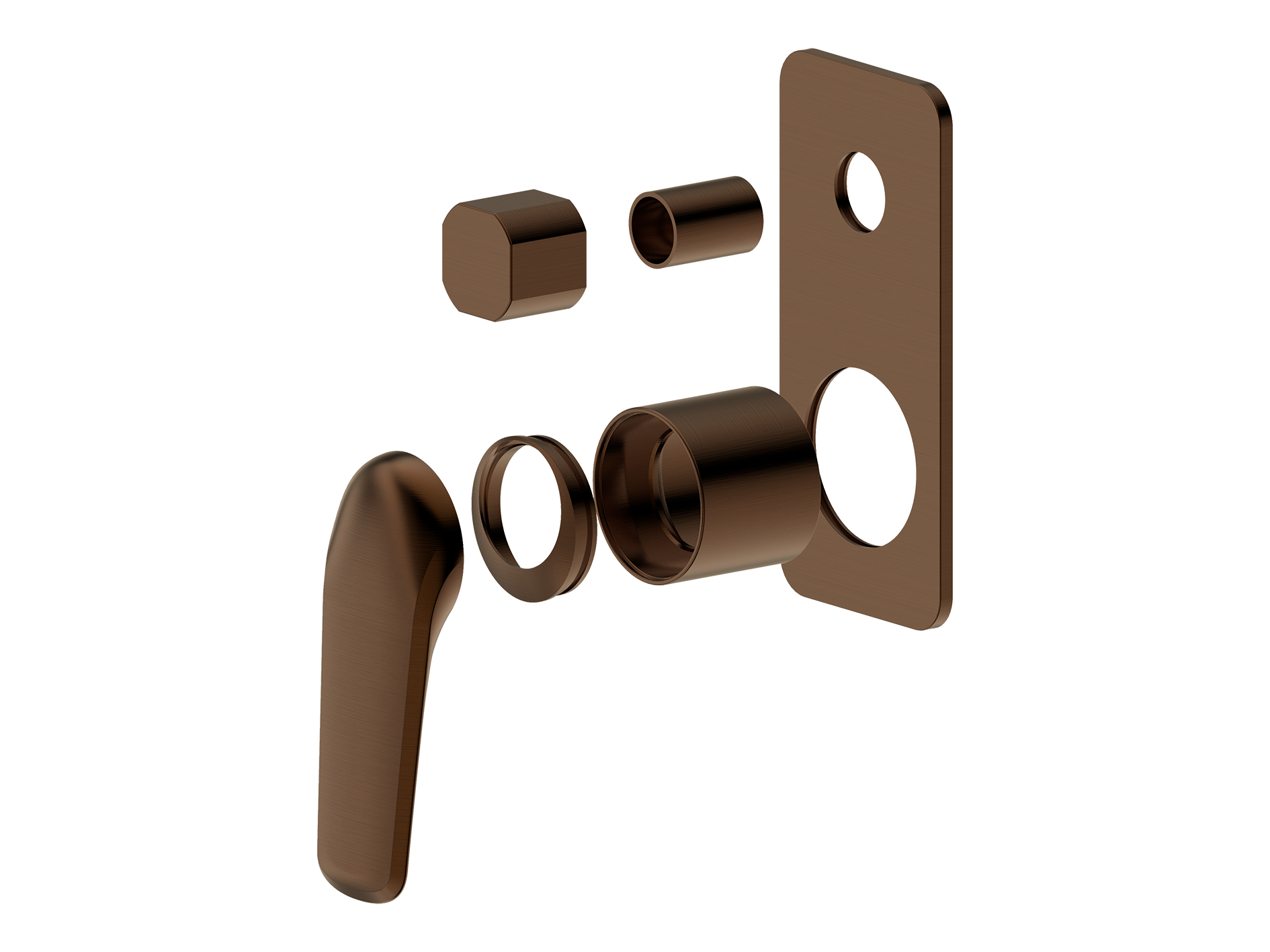 Lushh Sequoia Wall Shower/Bath Diverter Mixer Square Plate LS-SQ-304S