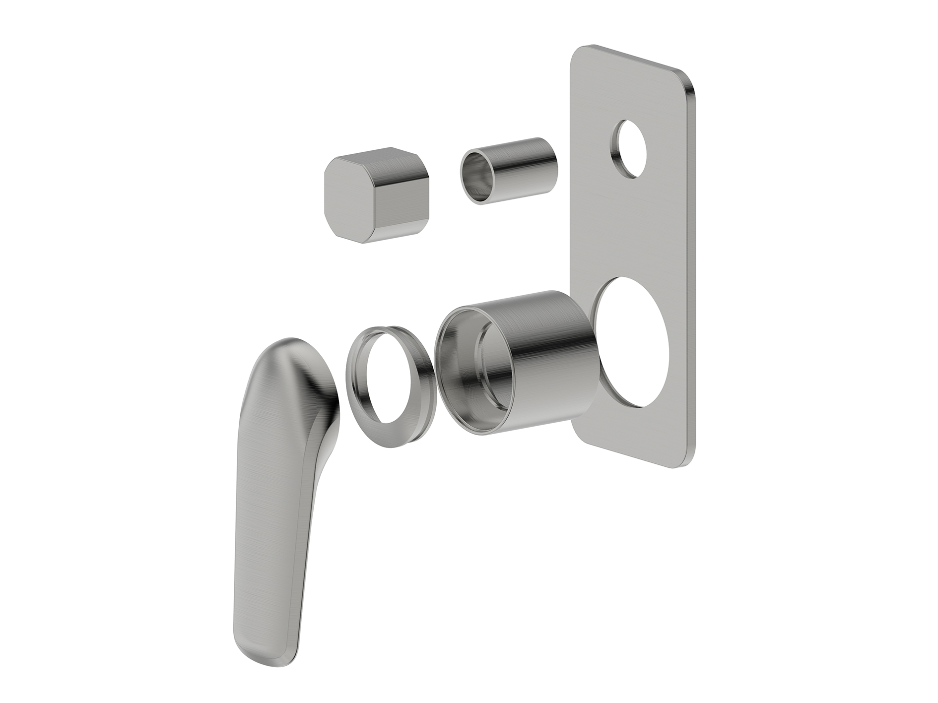 Lushh Sequoia Wall Shower/Bath Diverter Mixer Square Plate LS-SQ-304S
