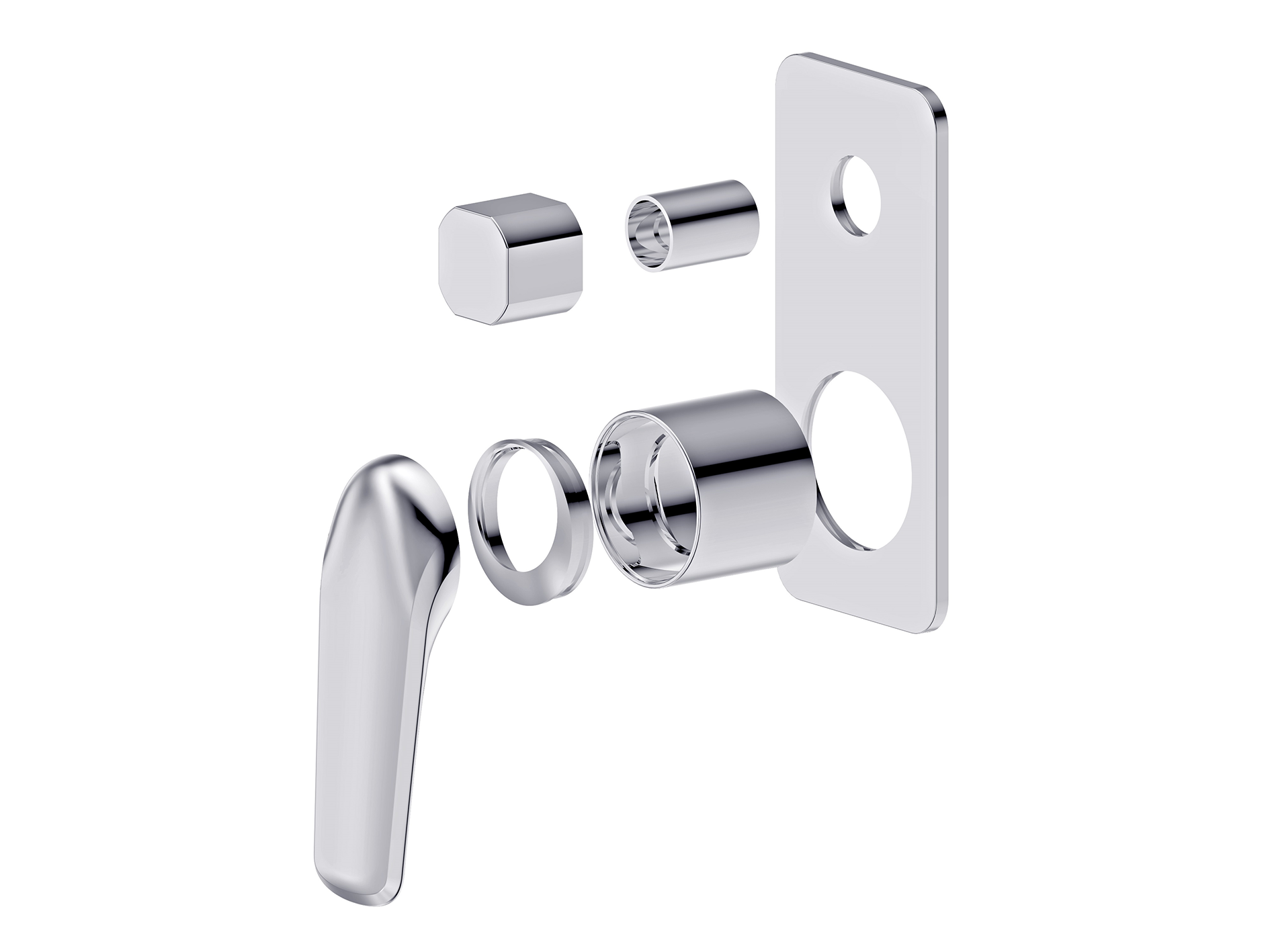 Lushh Sequoia Wall Shower/Bath Diverter Mixer Square Plate LS-SQ-304S