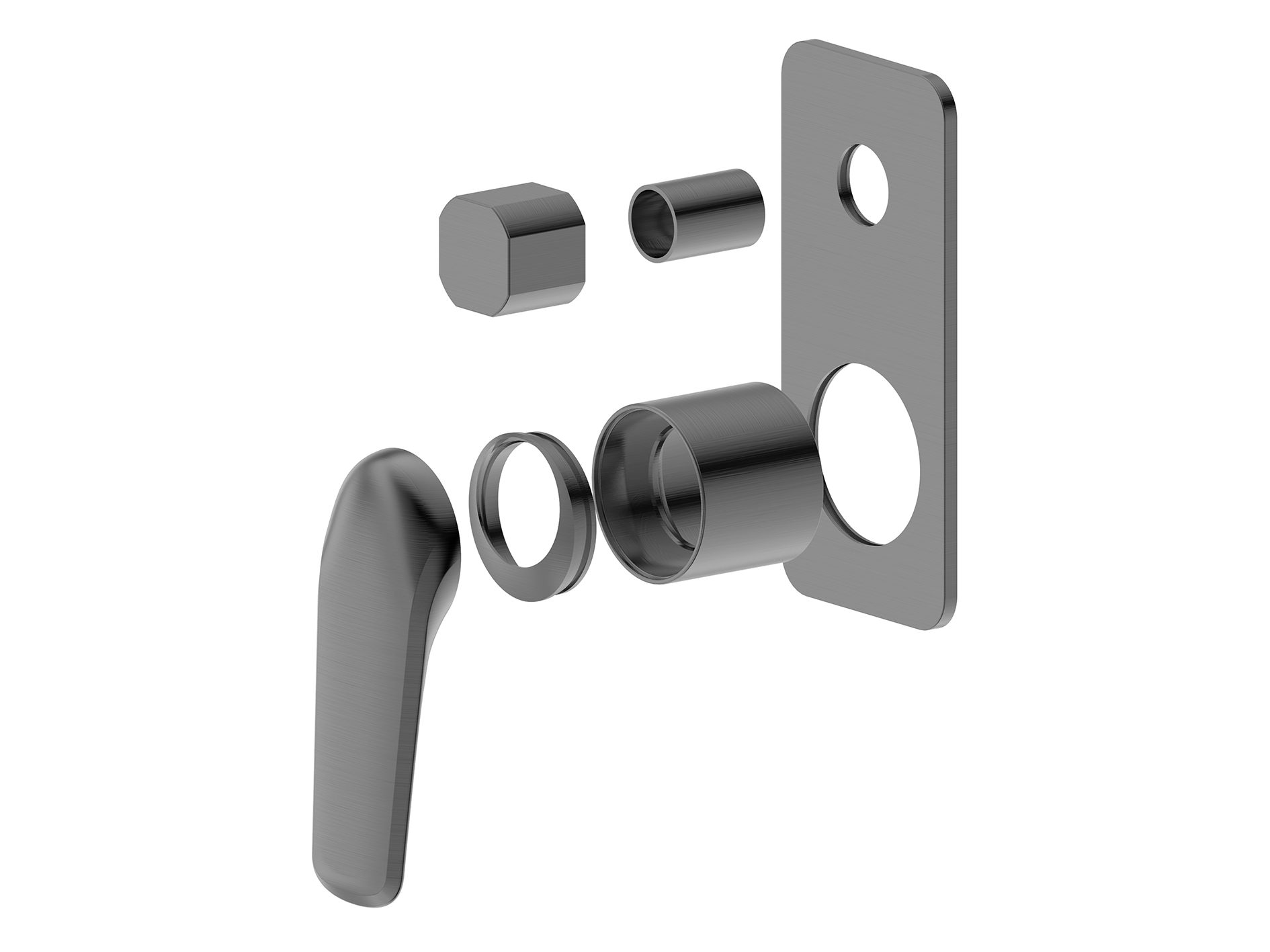Lushh Sequoia Wall Shower/Bath Diverter Mixer Square Plate LS-SQ-304S