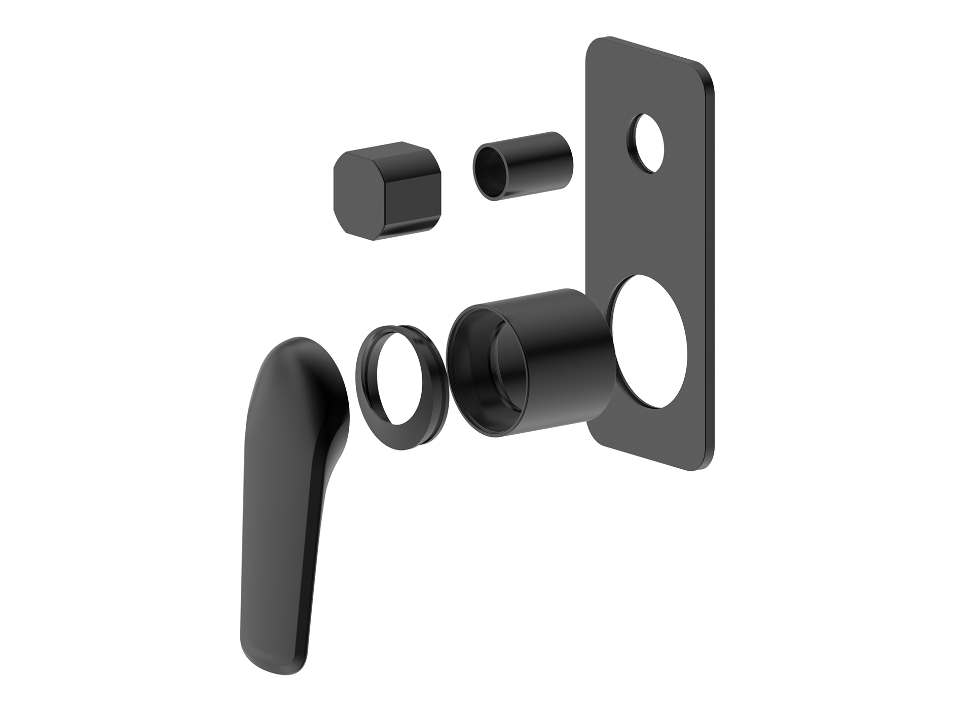 Lushh Sequoia Wall Shower/Bath Diverter Mixer Square Plate LS-SQ-304S