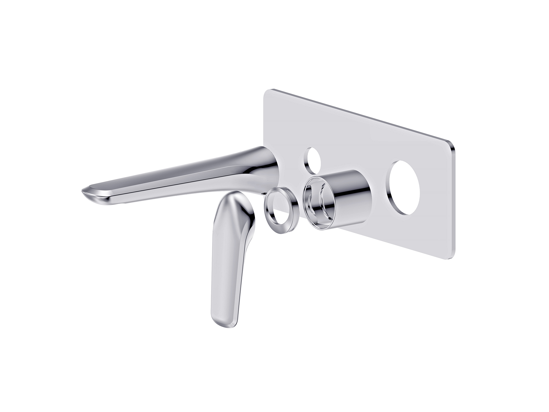 Lushh Sequoia Wall Basin/Bath Mixer Square Plate LS-SQ-305S