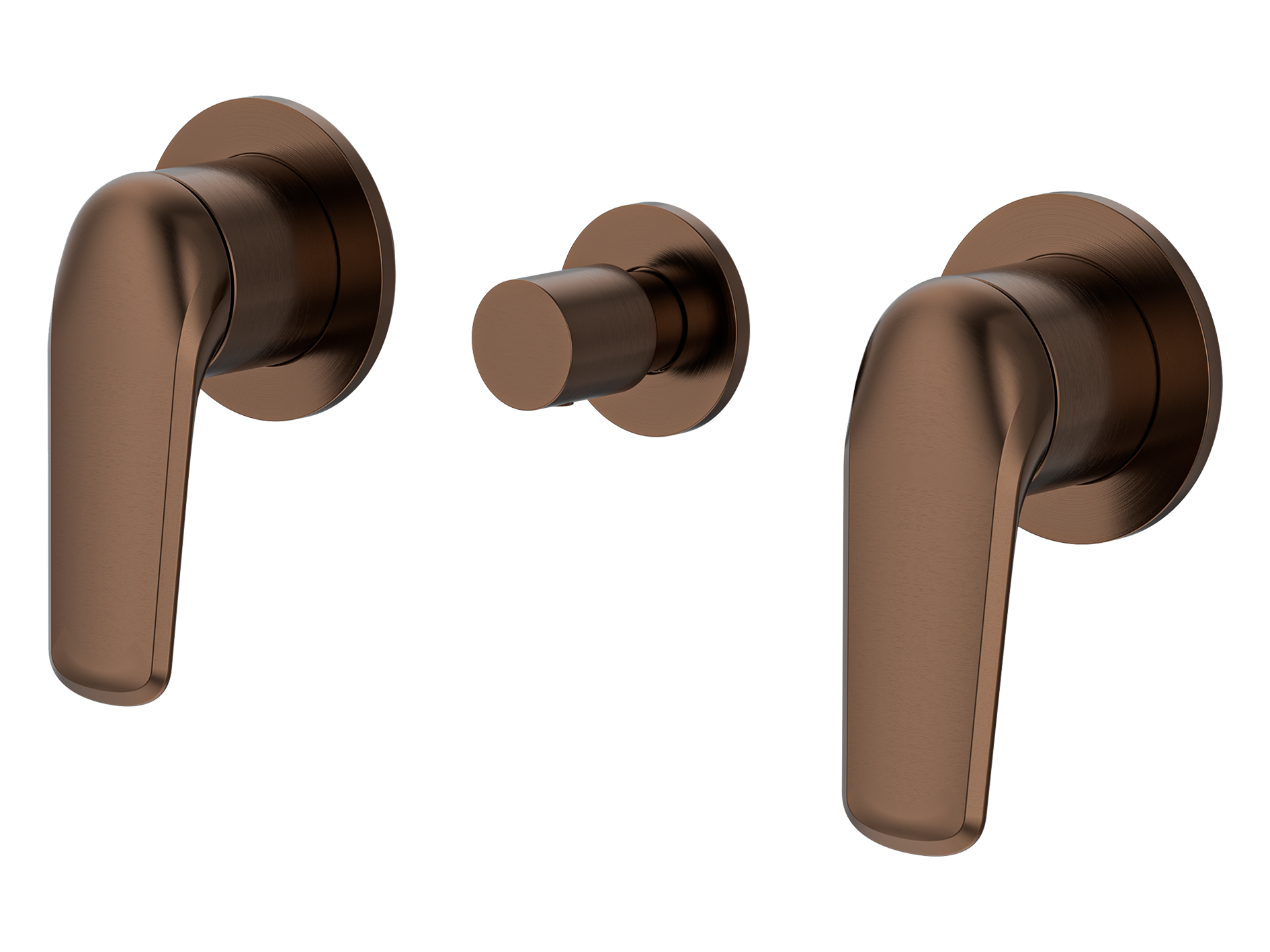 Sequoia Twin Shower / Bath Mixer with Centre Diverter Round Plates LS-SQ-308R
