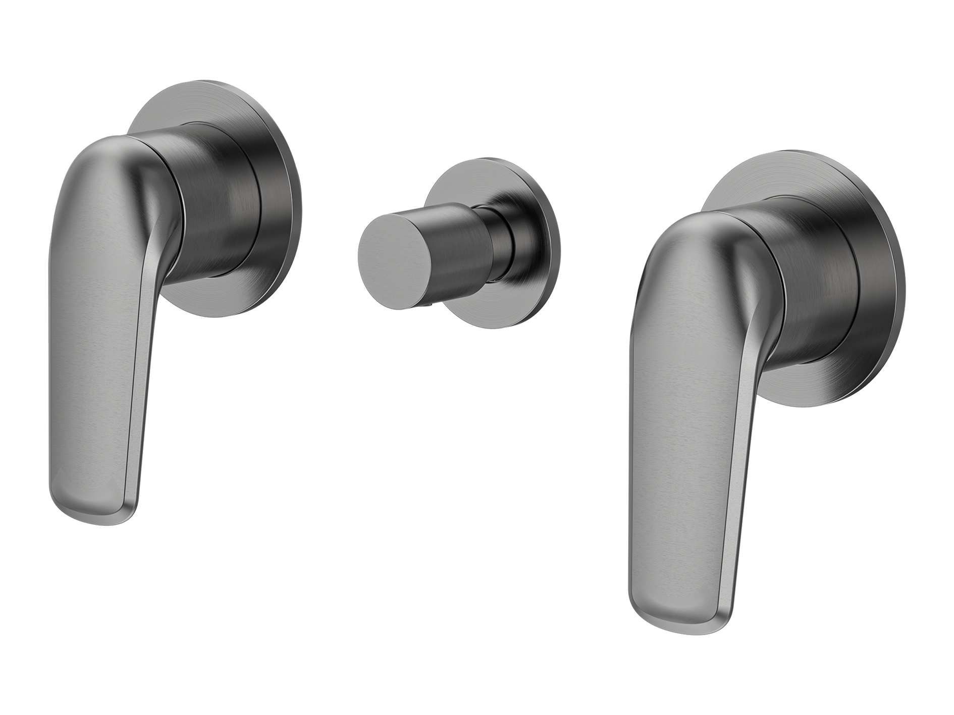Sequoia Twin Shower / Bath Mixer with Centre Diverter Round Plates LS-SQ-308R