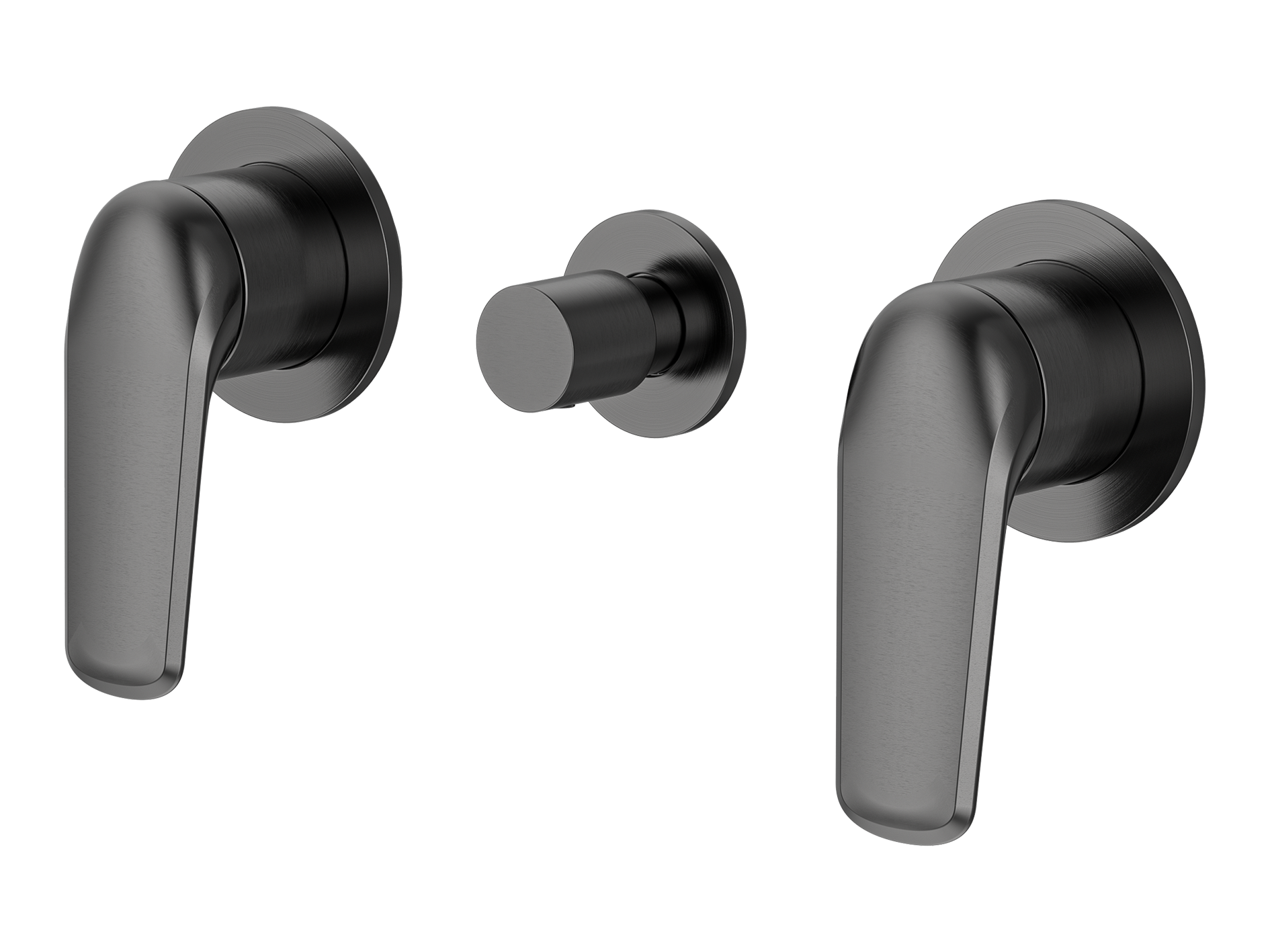 Sequoia Twin Shower / Bath Mixer with Centre Diverter Round Plates LS-SQ-308R