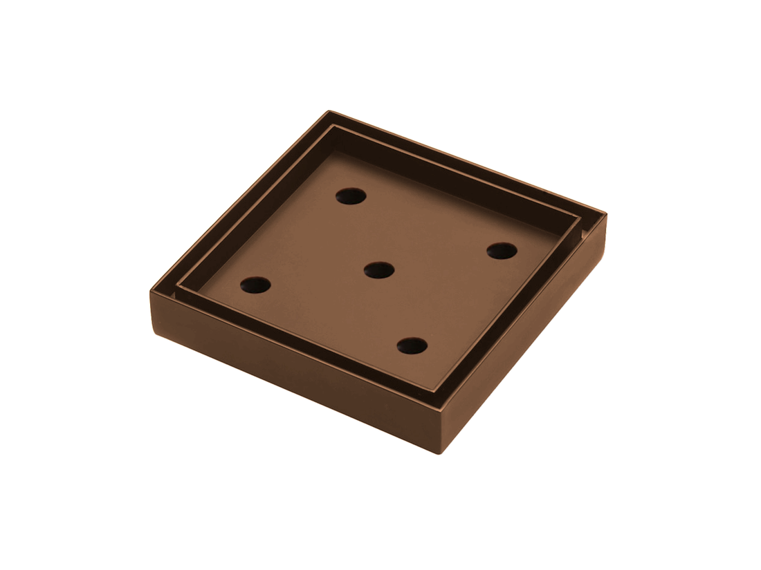 Lushh 106 x 106mm SS316 Tile Insert Floor Grate Brushed Copper