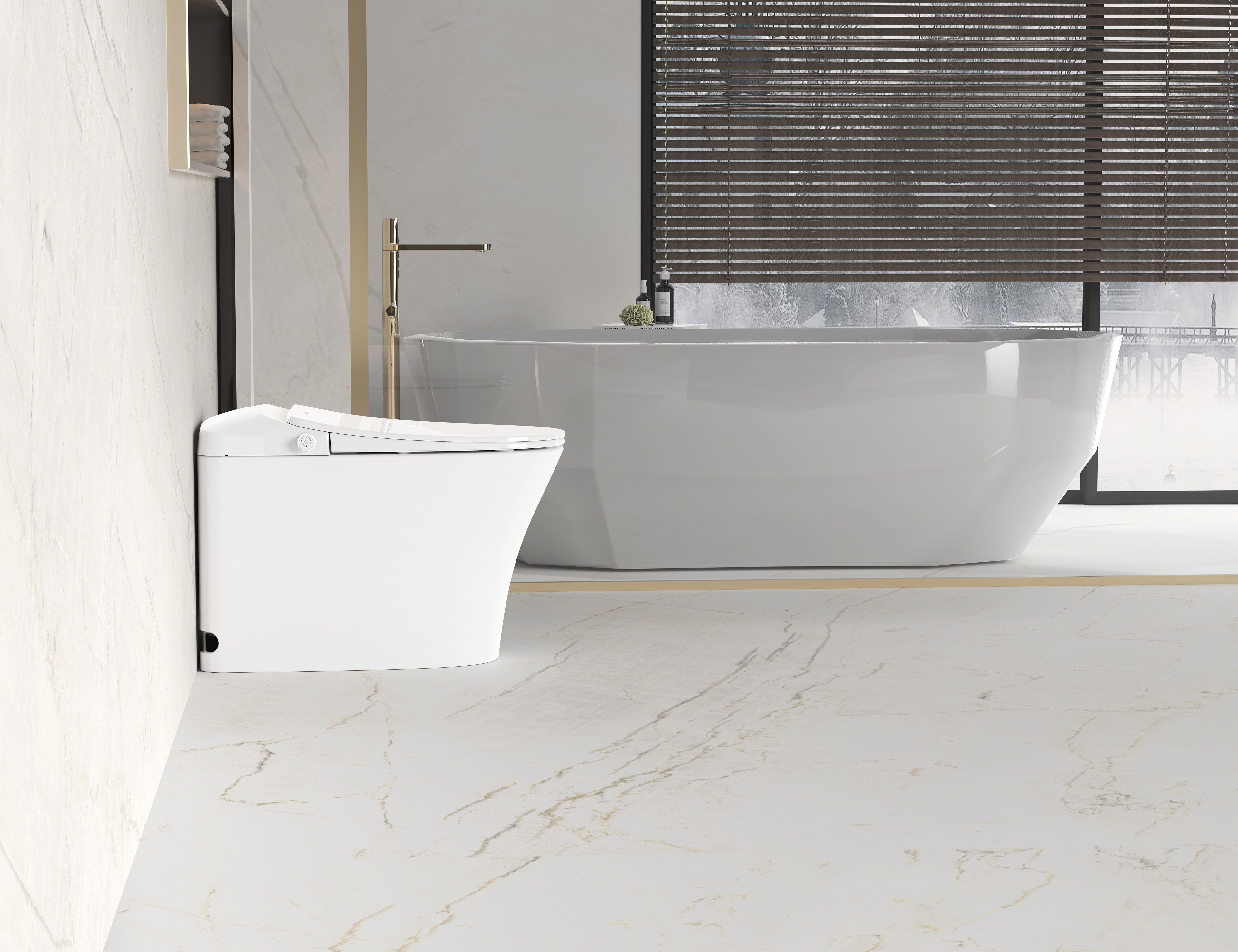 Lukka Lesbos Back to Wall Smart Toilet LK-LS318SMWFP