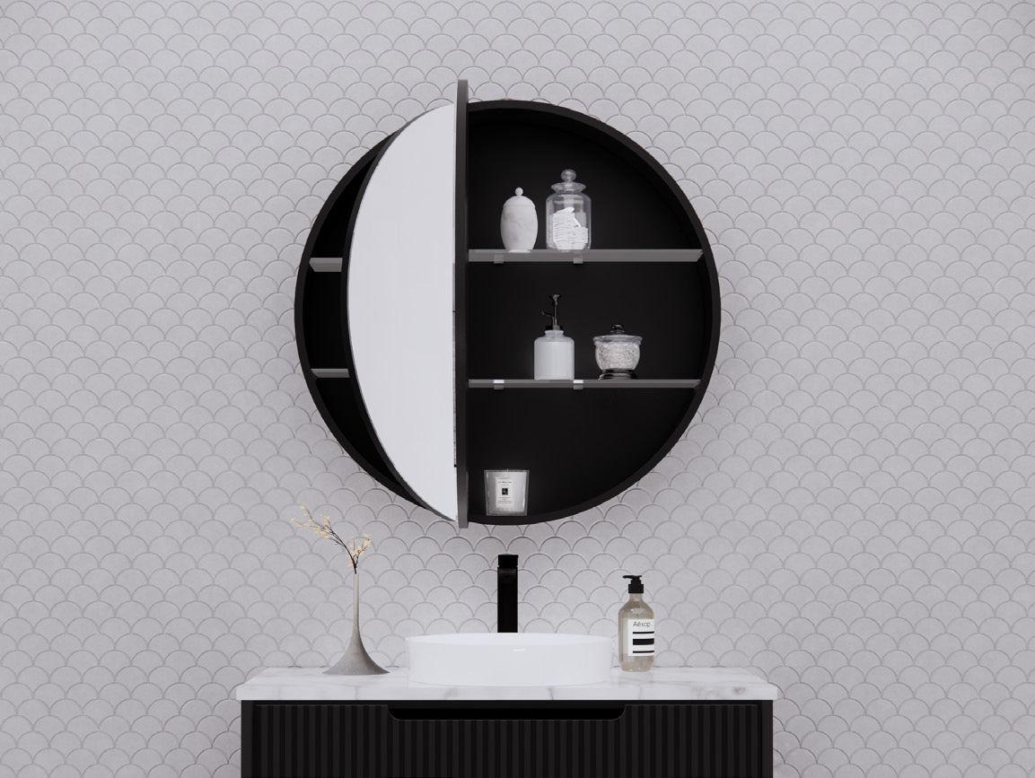 ABS Riva London Round Shaving Cabinet