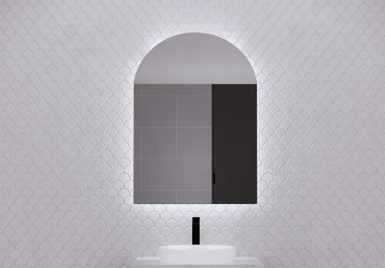 ABS Riva Paris 605mm LED Shaving Cabinet MCLED-AR-6087-MB