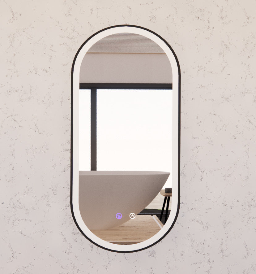 ABS Riva Oval Framed LED Mirror