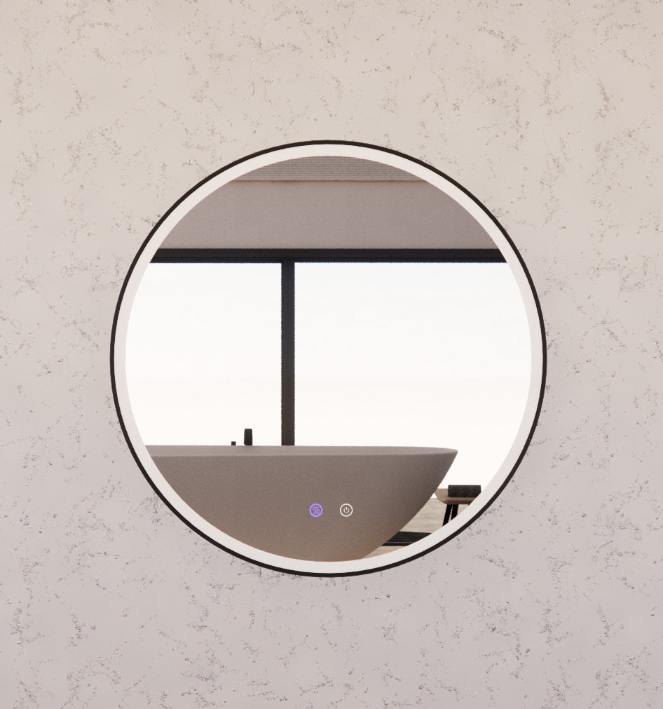 ABS Riva Round Framed LED Mirror