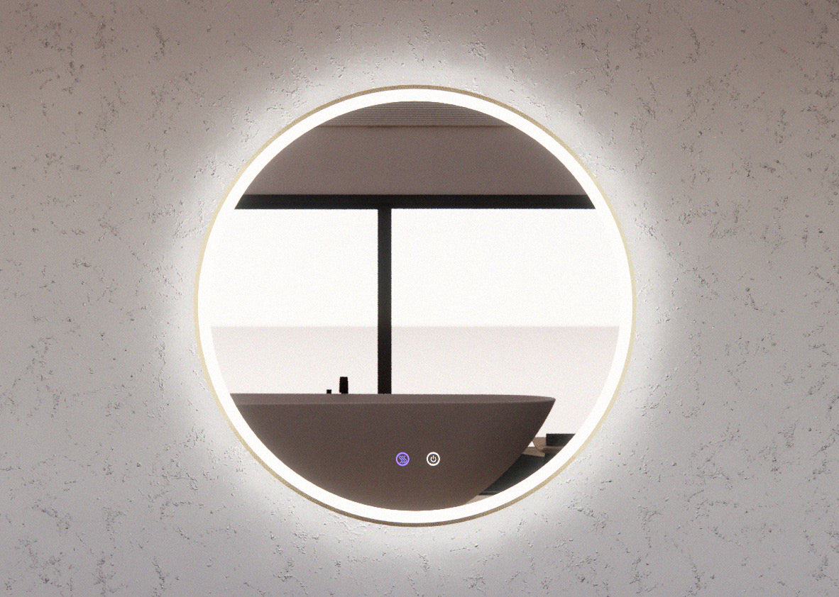 ABS Riva Round Framed LED Mirror