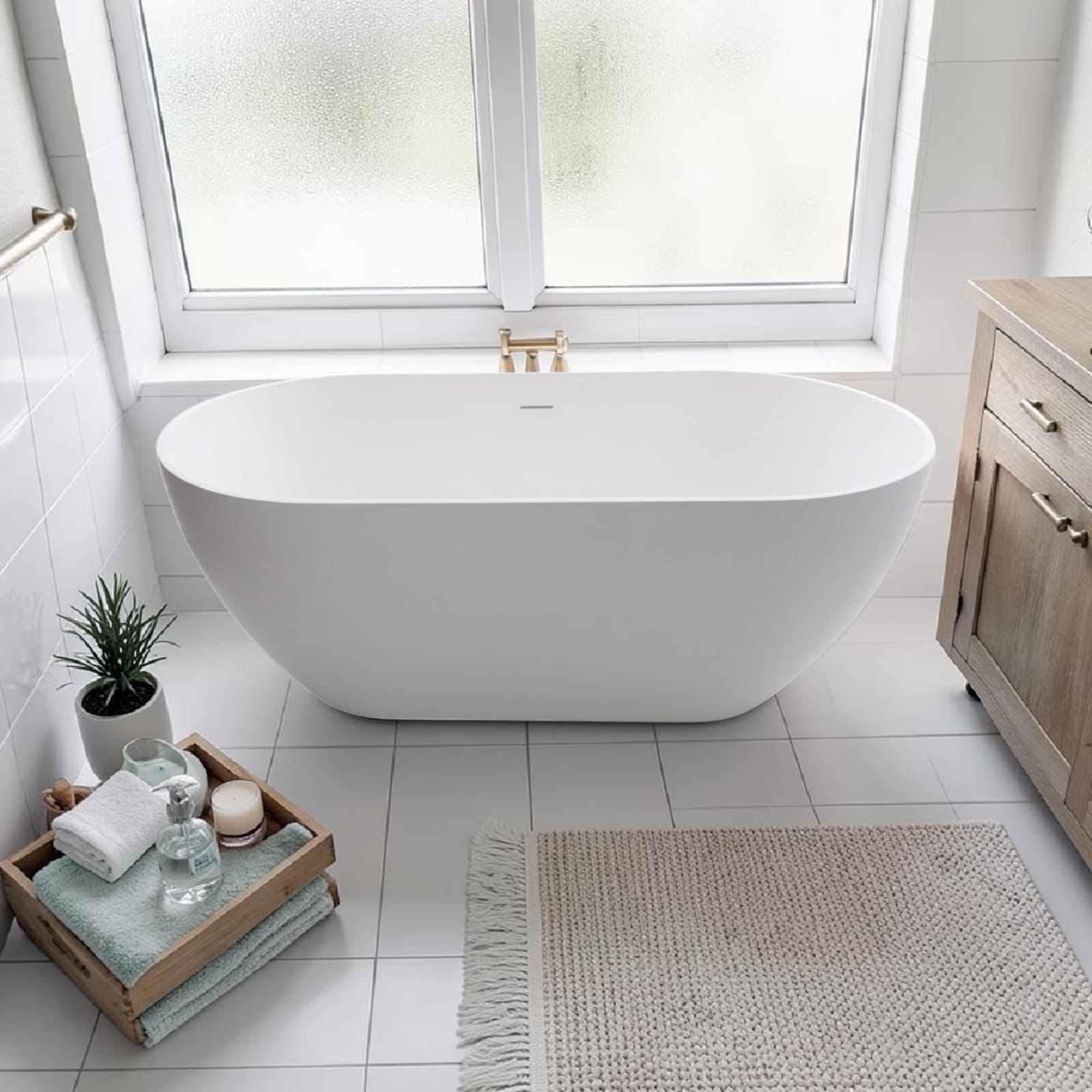 JNK 1500mm Miriam Freestanding Stone Bath