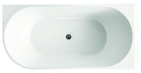 Infinity 1300mm Corner Back to Wall Bath Tub - NER1300L