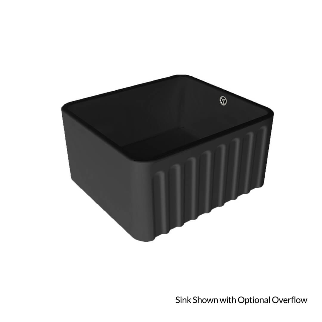 Turner Hastings Novi 50 x 46 Fine Fireclay Butler Sink - Matte Black
